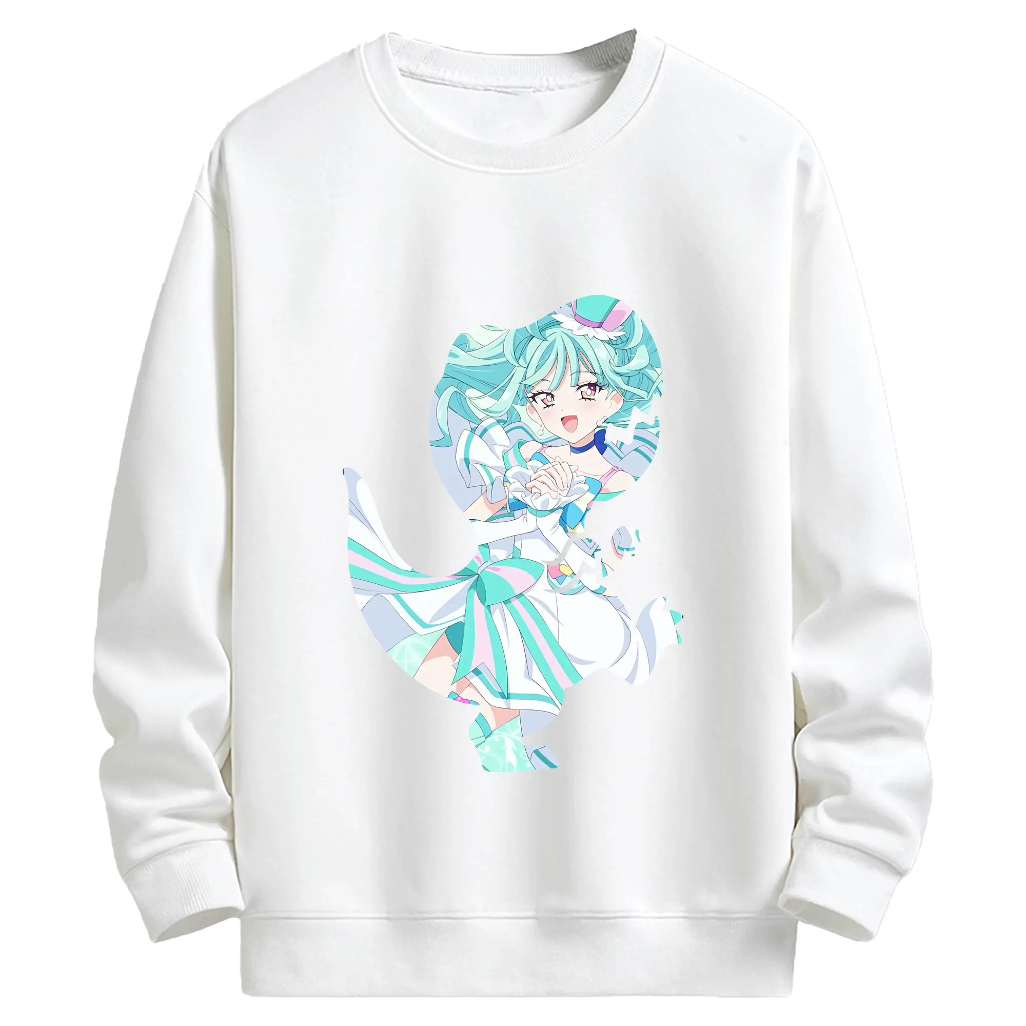 わんだふるぷりきゅあ グッズ 猫屋敷まゆ - キッズ クルーネックスウェットシャツ ・ フロントプリント ・ 綿80％ ポリエステル20％ ・ 快適 通学 スポーツ 日常使い お散歩用