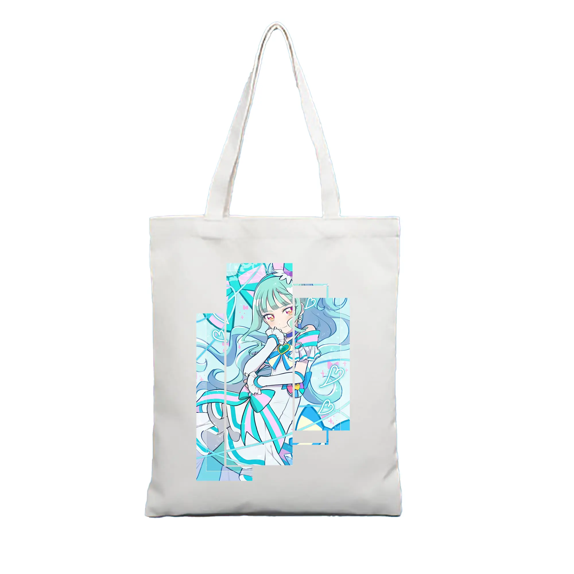 わんだふるぷりきゅあ グッズ 猫屋敷まゆ - 縦型キャンバス手提げバッグ（トートバッグ） ・ キャンバス素材 ・ ショッピング用 ・ 軽量 丈夫 お手入れ簡単