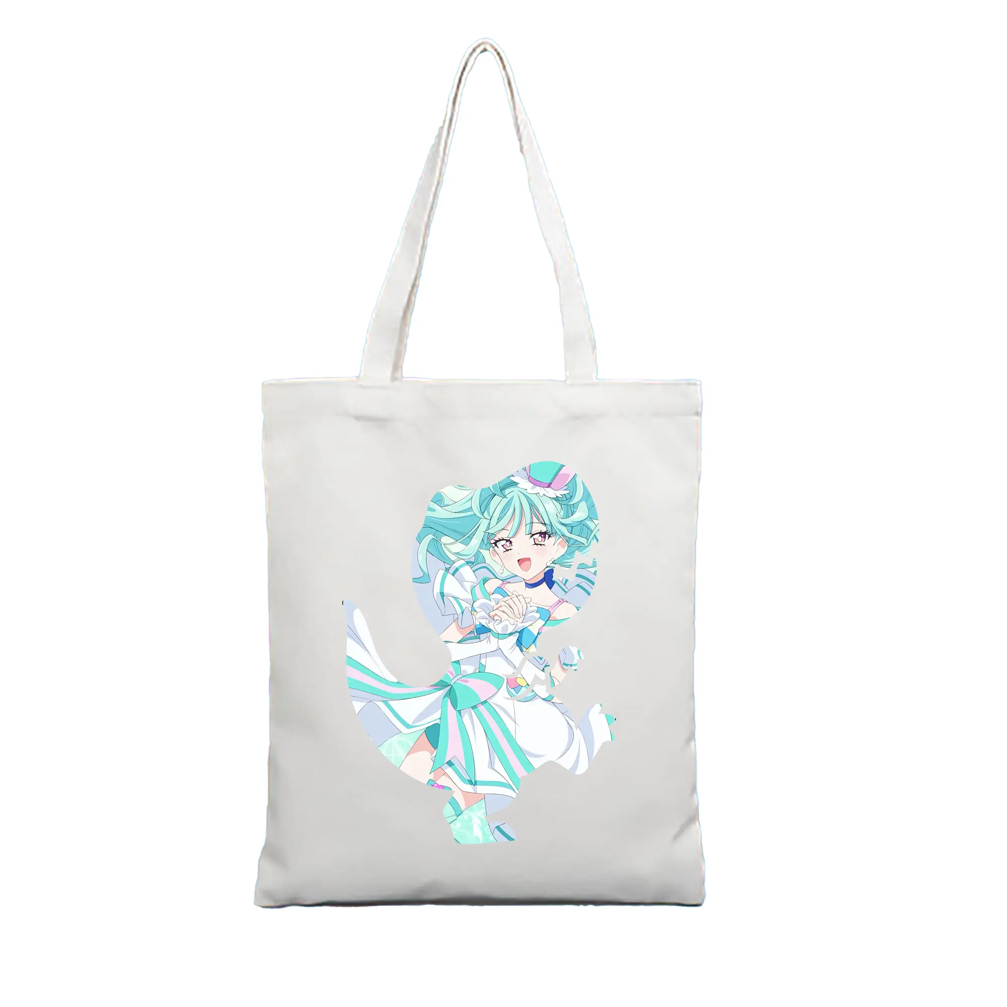 わんだふるぷりきゅあ グッズ 猫屋敷まゆ - 縦型キャンバス手提げバッグ（トートバッグ） ・ キャンバス素材 ・ ショッピング用 ・ 軽量 丈夫 お手入れ簡単