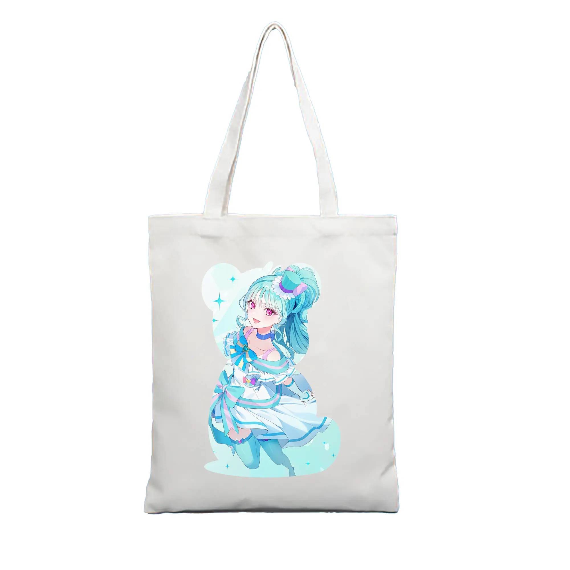 わんだふるぷりきゅあ グッズ 猫屋敷まゆ - 縦型キャンバス手提げバッグ（トートバッグ） ・ キャンバス素材 ・ ショッピング用 ・ 軽量 丈夫 お手入れ簡単