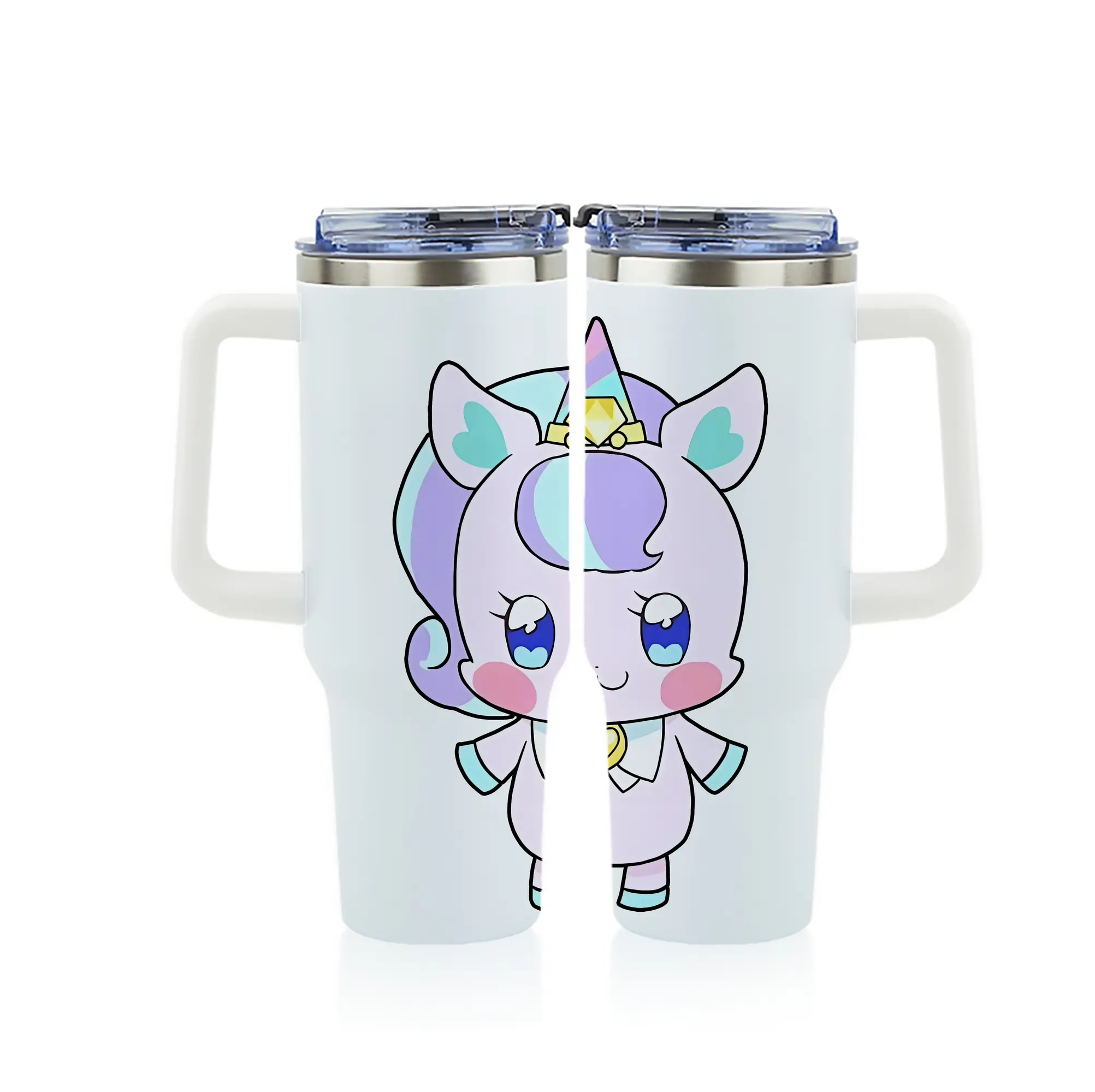 わんだふるぷりきゅあ グッズ ニコ - 1200mL フルプリント車用タンブラー ・ 304ステンレス 内側 ・ 201ステンレス 外側 ・ 保温 保冷 ・ 通勤 ドライブ アウトドア用