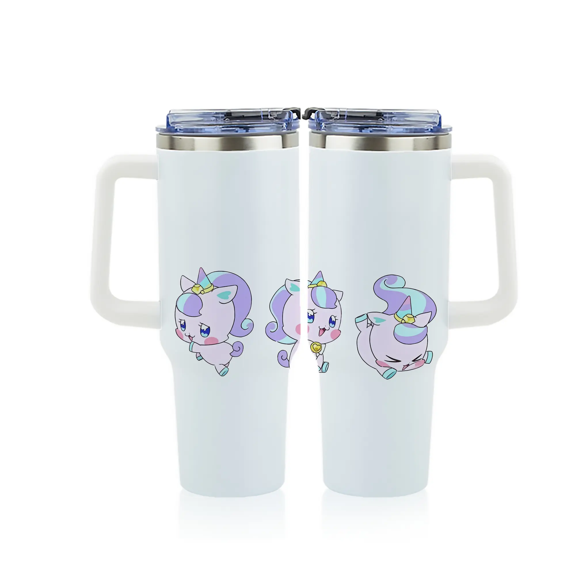 わんだふるぷりきゅあ グッズ ニコ - 1200mL フルプリント車用タンブラー ・ 304ステンレス 内側 ・ 201ステンレス 外側 ・ 保温 保冷 ・ 通勤 ドライブ アウトドア用