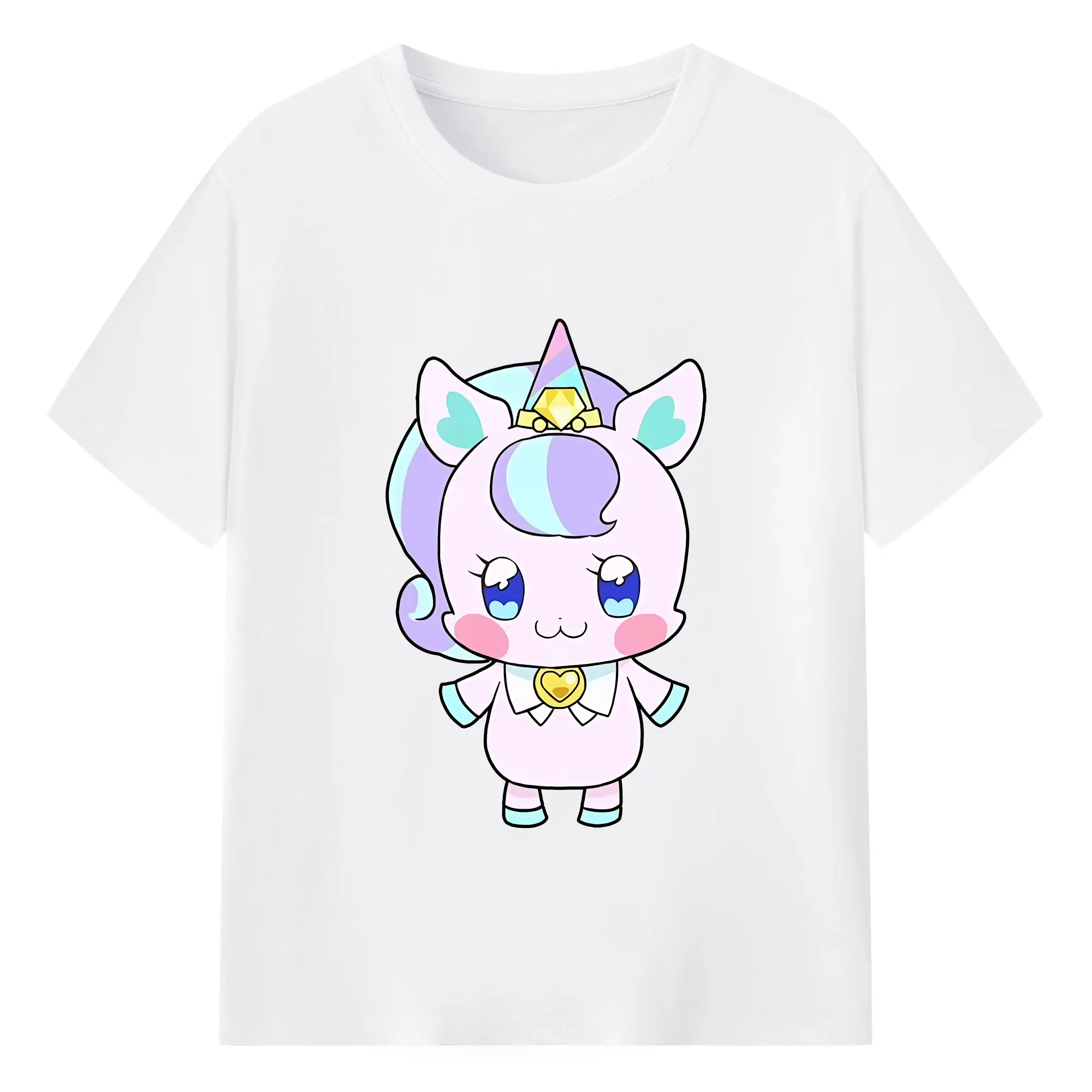 わんだふるぷりきゅあ グッズ ニコ - 綿100％ 半袖Tシャツ ・ フロントプリント ・ 快適 通気性 ・ 日常使い 散歩 スポーツ用