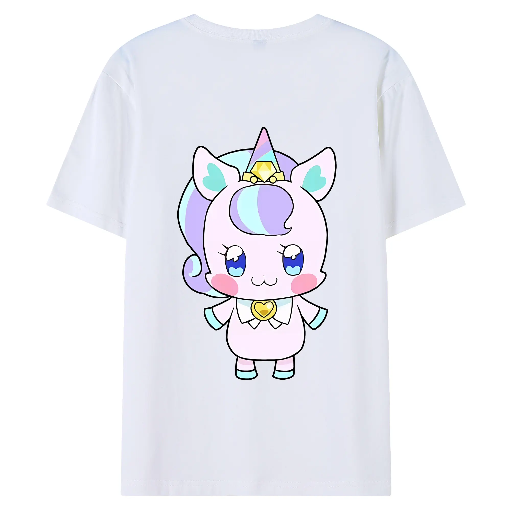 わんだふるぷりきゅあ グッズ ニコ - 綿100％ 半袖Tシャツ ・ バックプリント ・ 快適 通気性 ・ 日常使い 散歩 スポーツ用