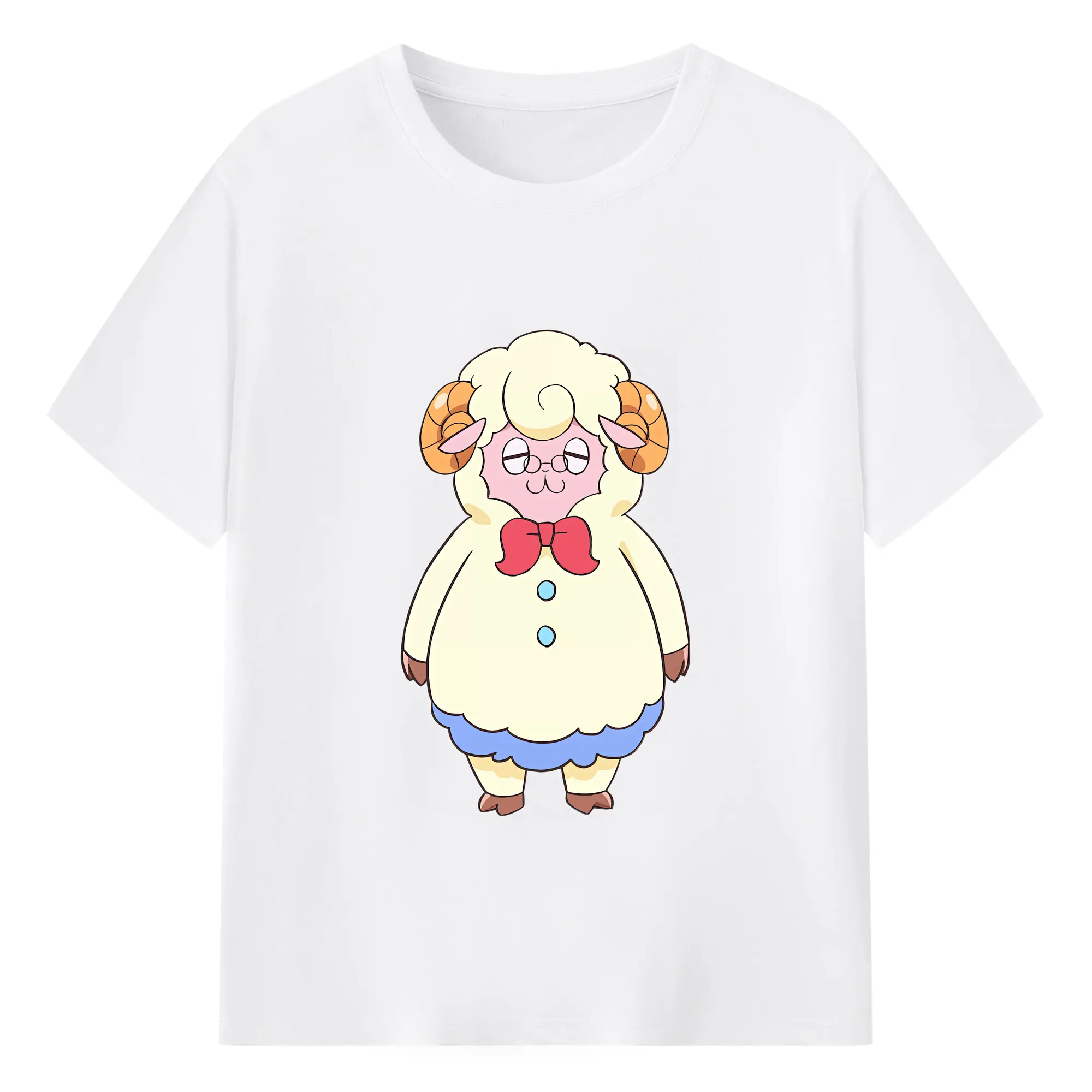 わんだふるぷりきゅあ グッズ メエメエ - 綿100％ 半袖Tシャツ ・ フロントプリント ・ 快適 通気性 ・ 日常使い 散歩 スポーツ用