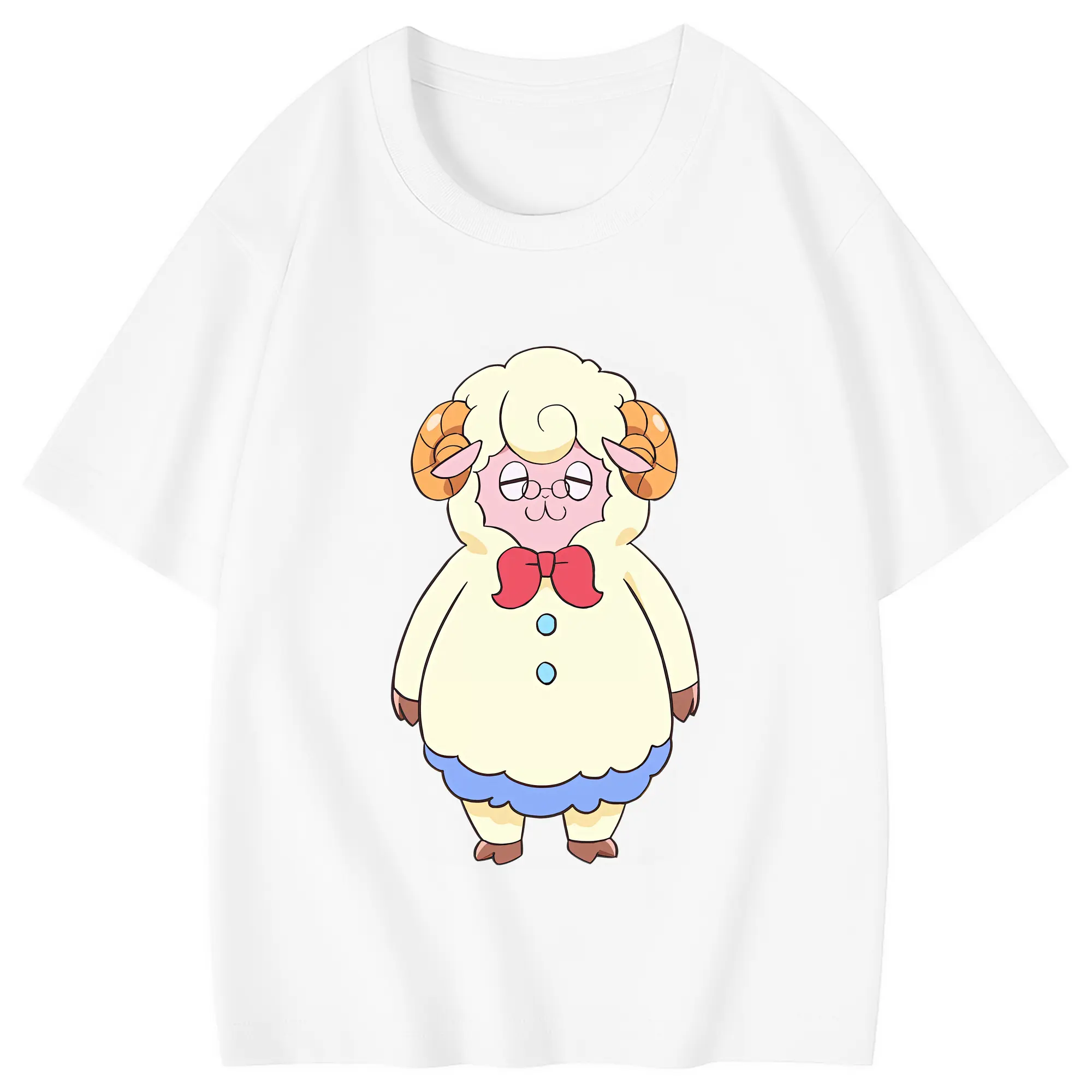 わんだふるぷりきゅあ グッズ メエメエ - 綿100％ キッズTシャツ ・ フロントプリント ・ 快適 通気性 ・ スポーツ カジュアル 散歩用