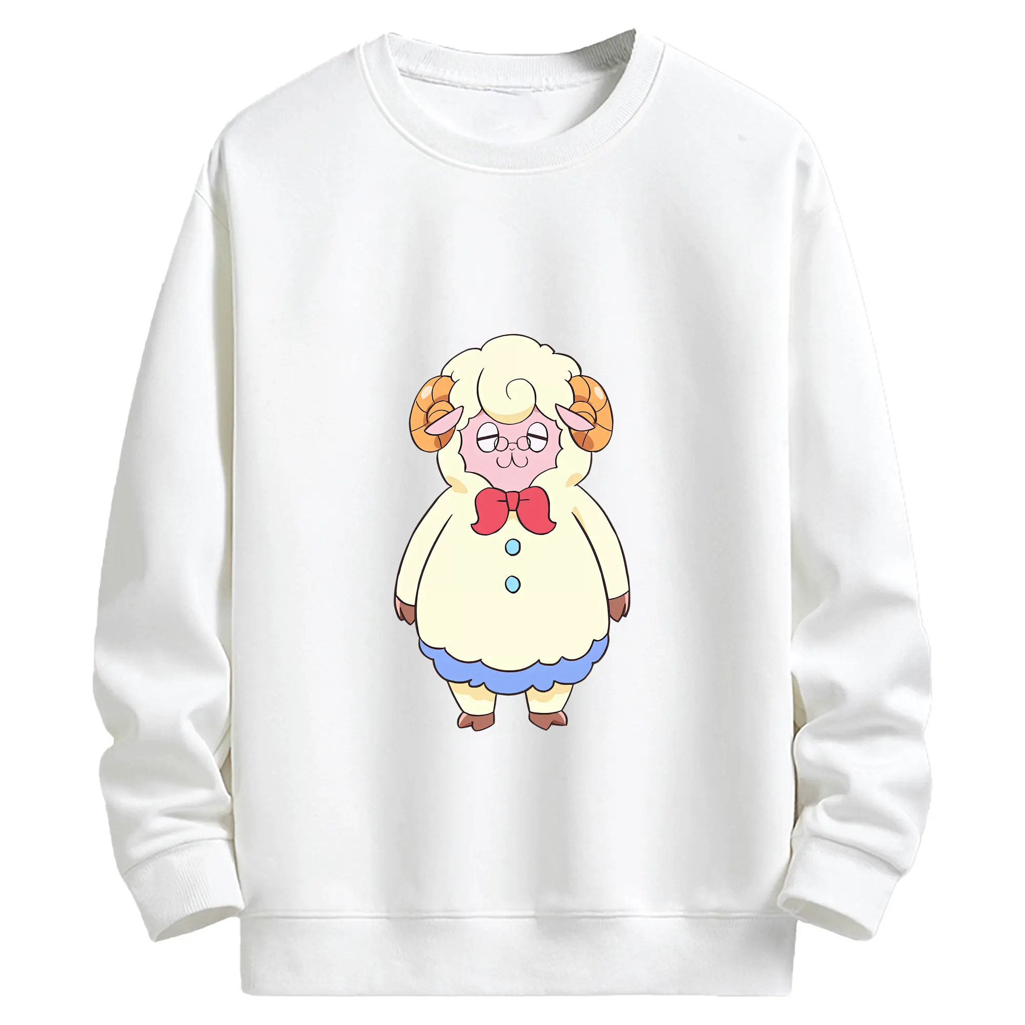 わんだふるぷりきゅあ グッズ メエメエ - キッズ クルーネックスウェットシャツ ・ フロントプリント ・ 綿80％ ポリエステル20％ ・ 快適 通学 スポーツ 日常使い お散歩用