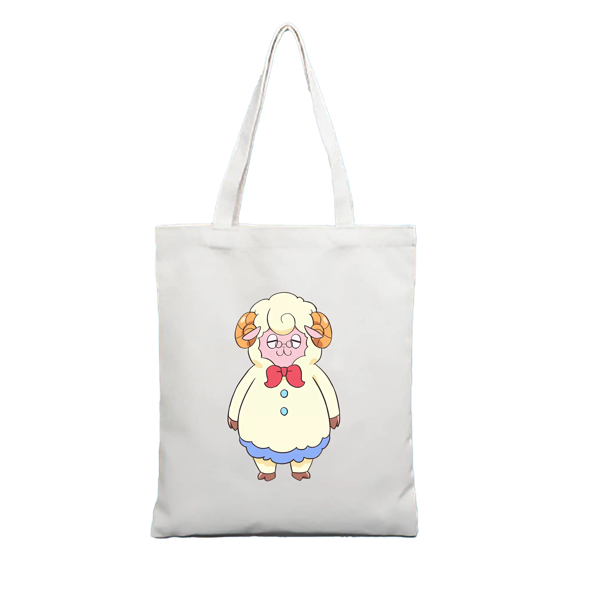 わんだふるぷりきゅあ グッズ メエメエ - 縦型キャンバス手提げバッグ（トートバッグ） ・ キャンバス素材 ・ ショッピング用 ・ 軽量 丈夫 お手入れ簡単