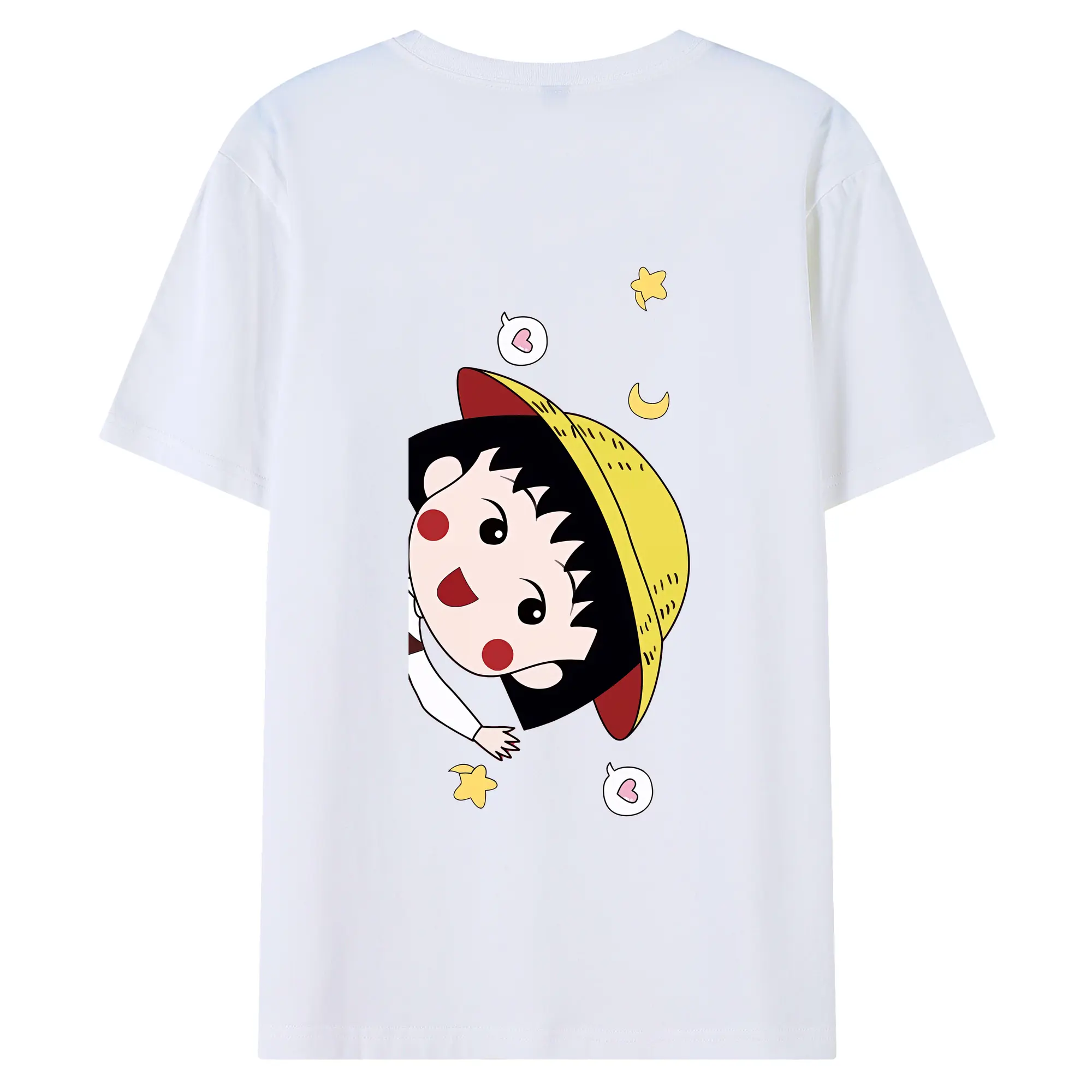 ちびまる子ちゃん グッズ さくら ももこ - 綿100％ 半袖Tシャツ ・ バックプリント ・ 快適 通気性 ・ 日常使い 散歩 スポーツ用