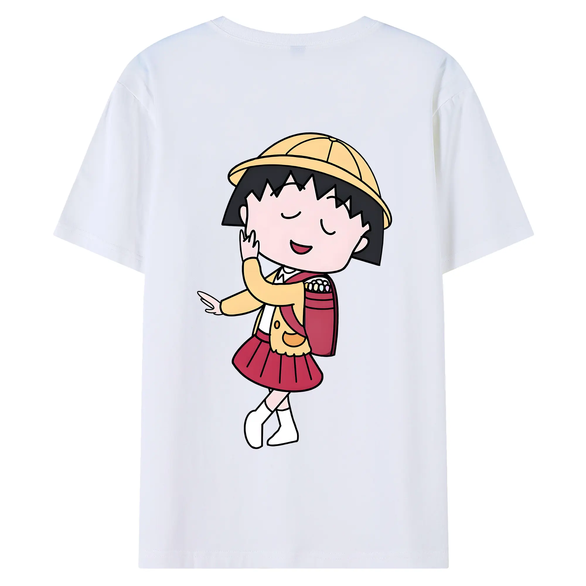 ちびまる子ちゃん グッズ さくら ももこ - 綿100％ 半袖Tシャツ ・ バックプリント ・ 快適 通気性 ・ 日常使い 散歩 スポーツ用