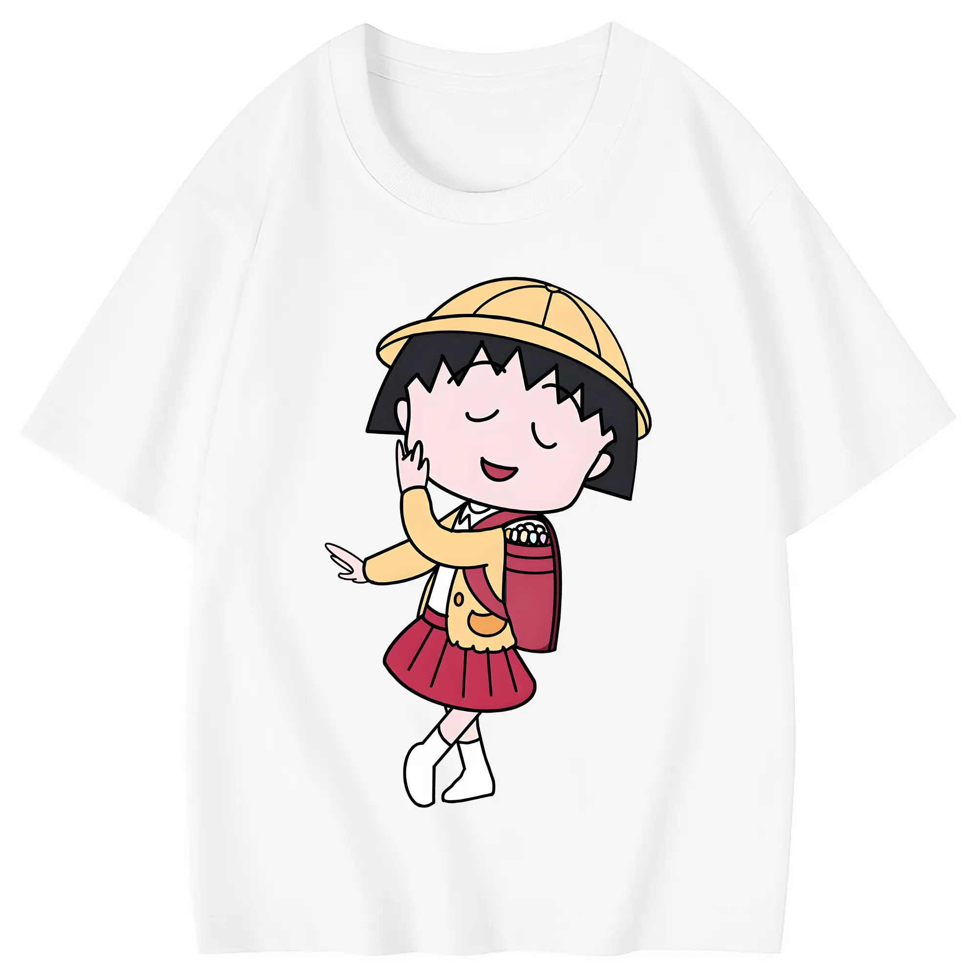 ちびまる子ちゃん グッズ さくら ももこ - 綿100％ キッズTシャツ ・ フロントプリント ・ 快適 通気性 ・ スポーツ カジュアル 散歩用