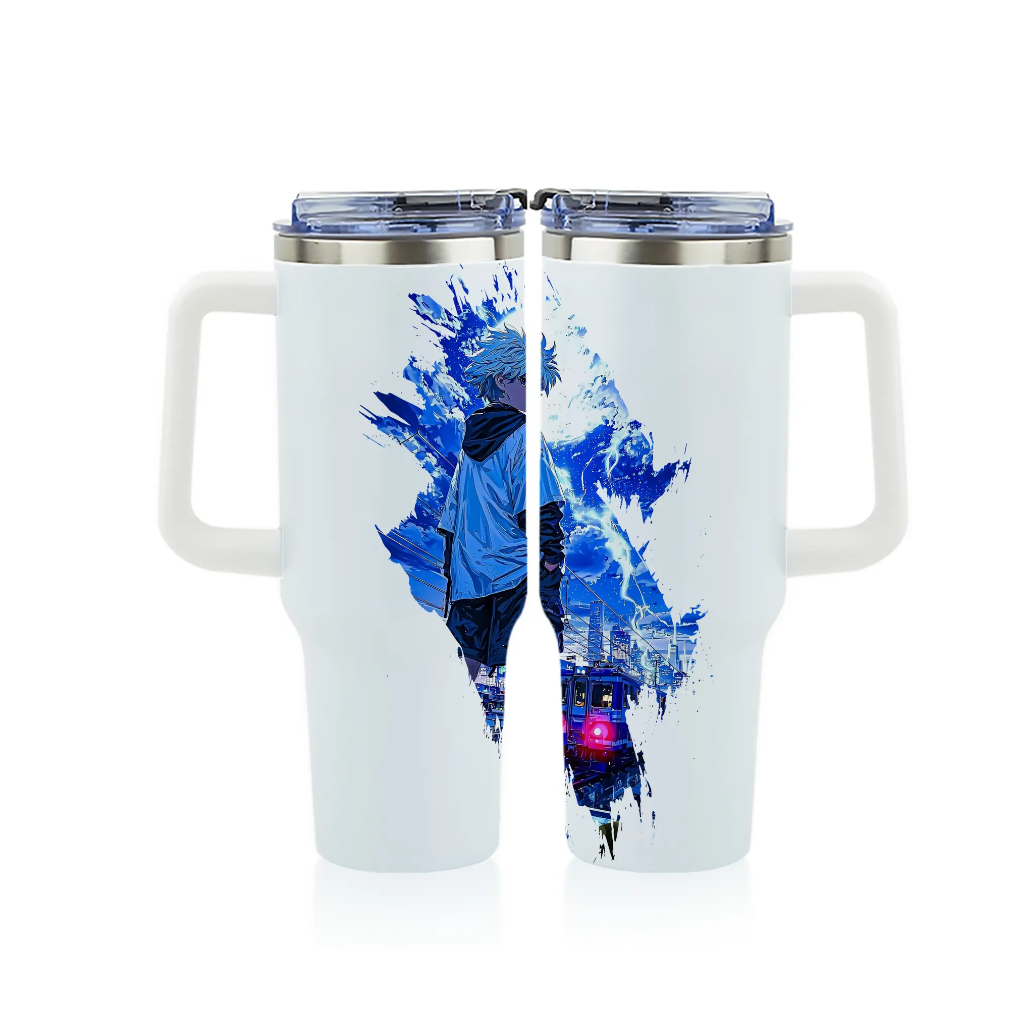 ハンター×ハンター グッズ ゴン＝フリークス - 1200mL フルプリント車用タンブラー ・ 304ステンレス 内側 ・ 201ステンレス 外側 ・ 保温 保冷 ・ 通勤 ドライブ アウトドア用