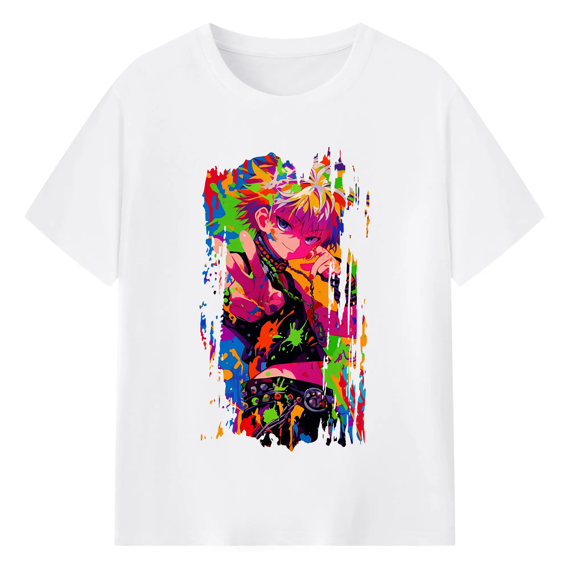 ハンター×ハンター グッズ ゴン＝フリークス - 綿100％ 半袖Tシャツ ・ フロントプリント ・ 快適 通気性 ・ 日常使い 散歩 スポーツ用