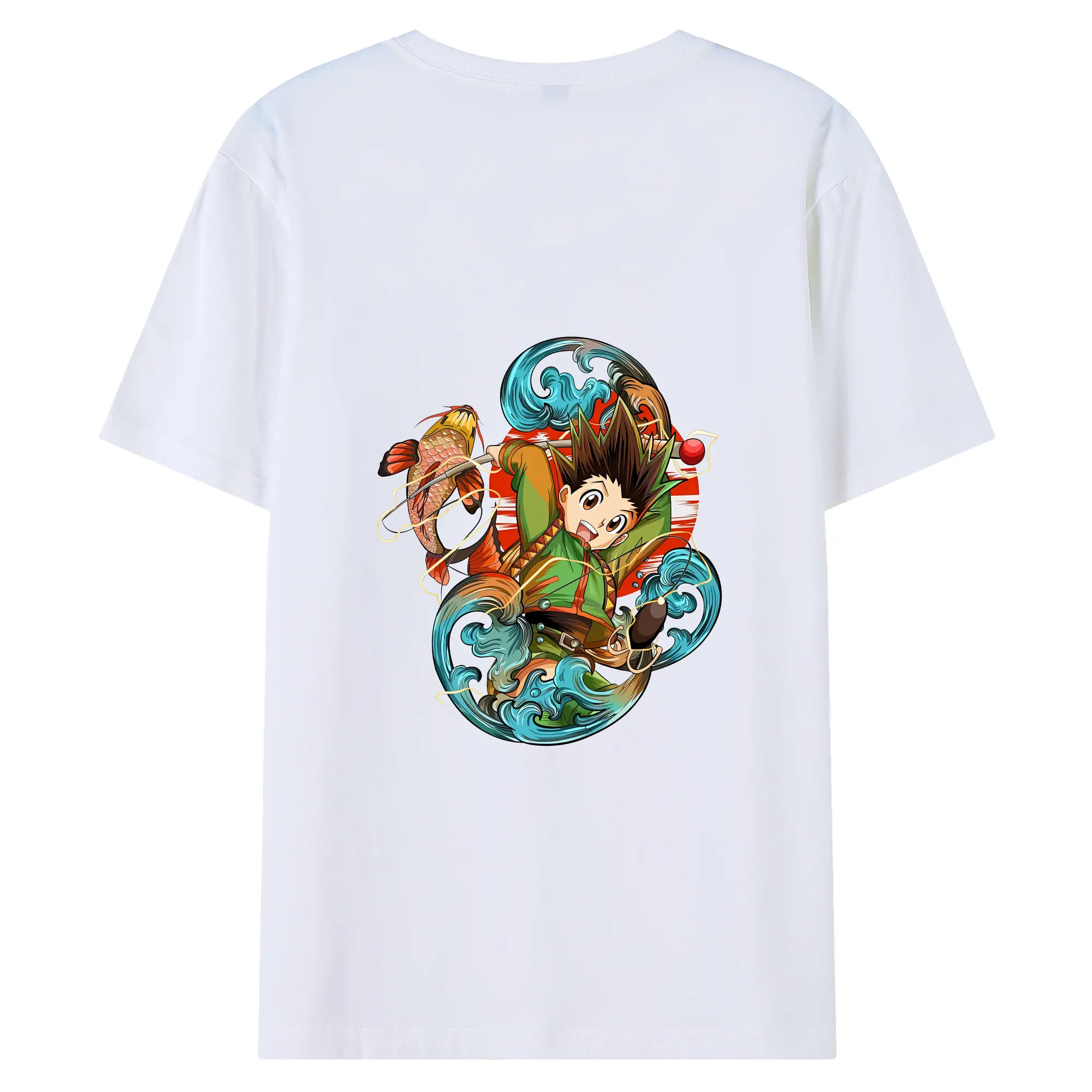 ハンター×ハンター グッズ ゴン＝フリークス - 綿100％ 半袖Tシャツ ・ バックプリント ・ 快適 通気性 ・ 日常使い 散歩 スポーツ用