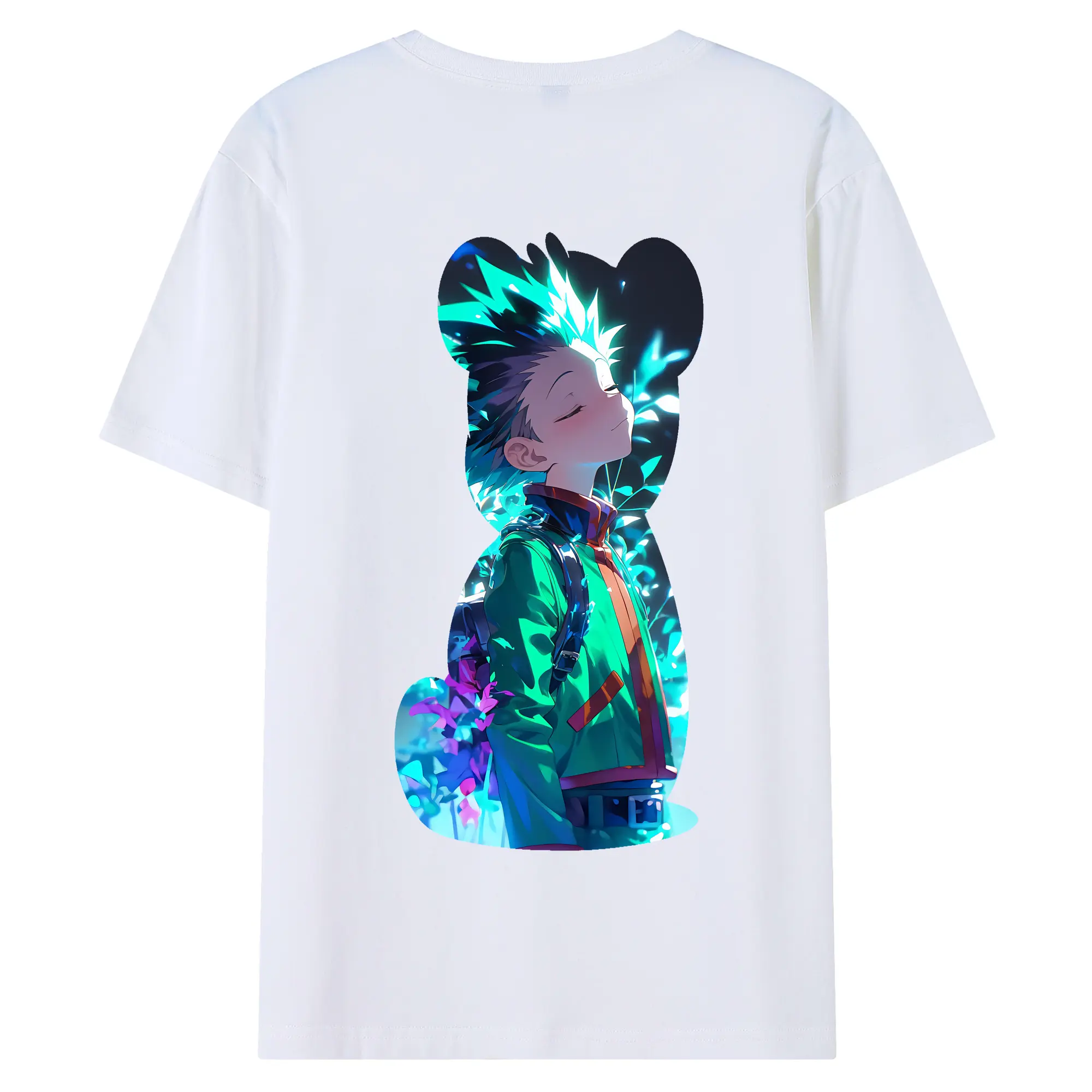 ハンター×ハンター グッズ ゴン＝フリークス - 綿100％ 半袖Tシャツ ・ バックプリント ・ 快適 通気性 ・ 日常使い 散歩 スポーツ用