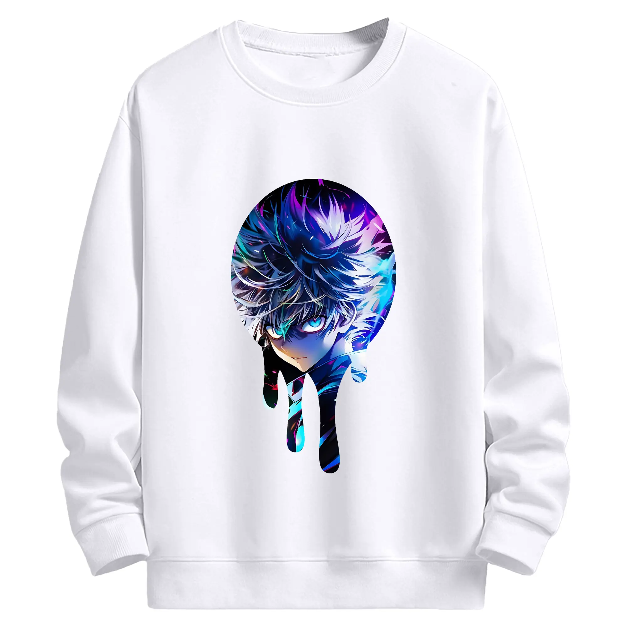 ハンター×ハンター グッズ ゴン＝フリークス - 高品質 クルーネック スウェット ・ コットン59％ ポリエステル41％ ・ ユニセックス 長袖 トレーナー ・ カジュアル デイリー スポーツ 散歩用