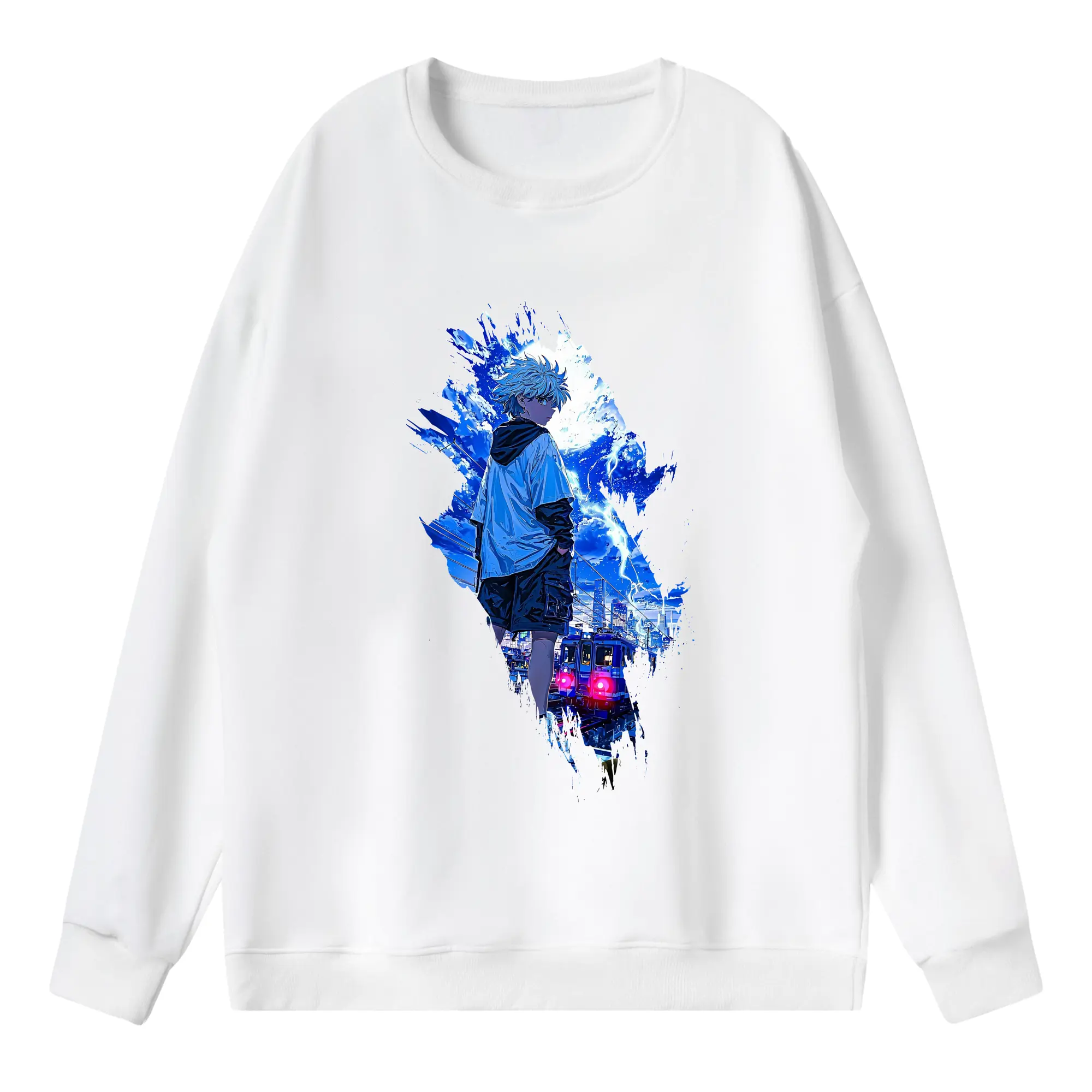 ハンター×ハンター グッズ ゴン＝フリークス - 薄手 クルーネック スウェット 裏毛260g · ポリエステル 春秋向け カジュアル 男女兼用 · トレーナー デイリー スポーツ 散歩に最適