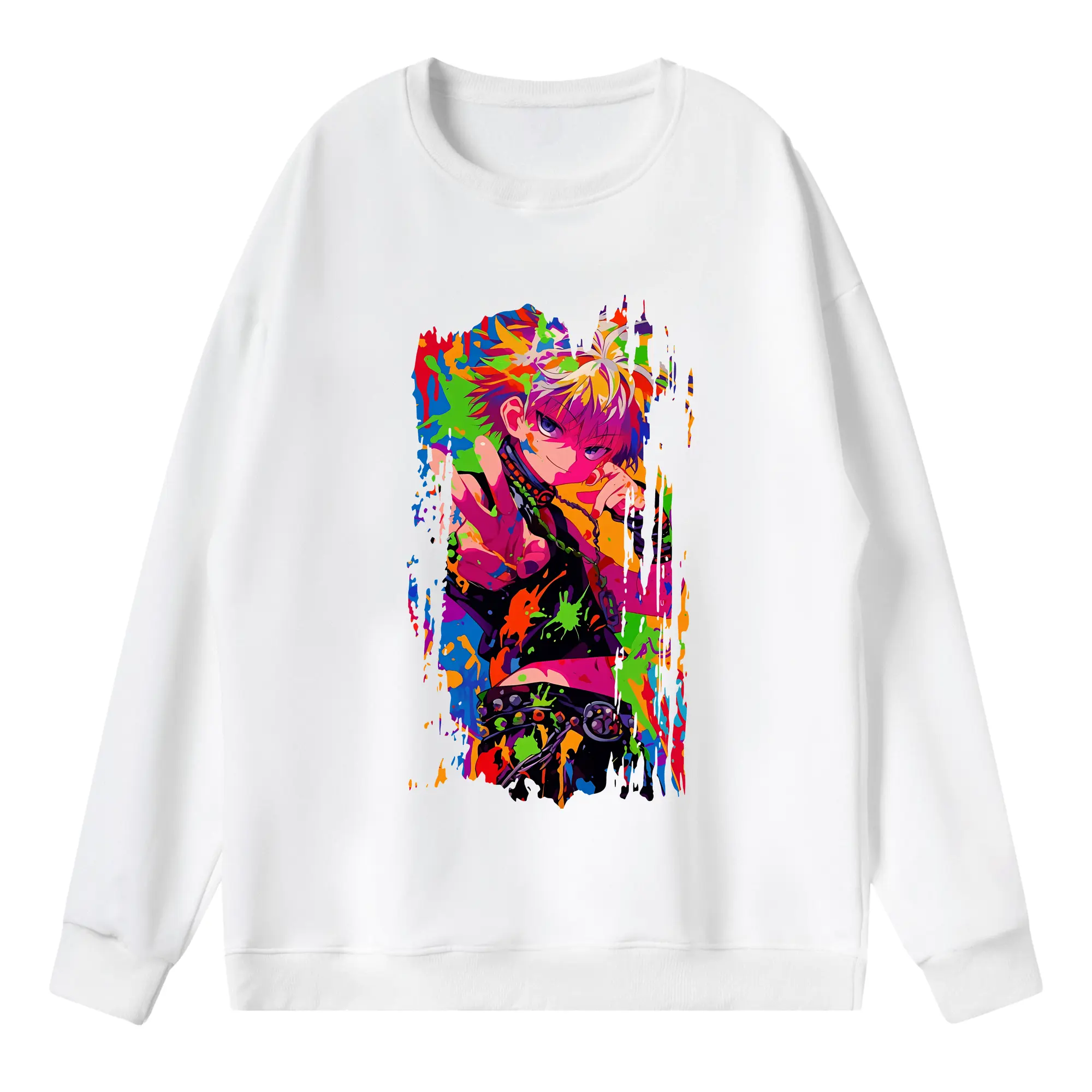 ハンター×ハンター グッズ ゴン＝フリークス - 薄手 クルーネック スウェット 裏毛260g · ポリエステル 春秋向け カジュアル 男女兼用 · トレーナー デイリー スポーツ 散歩に最適