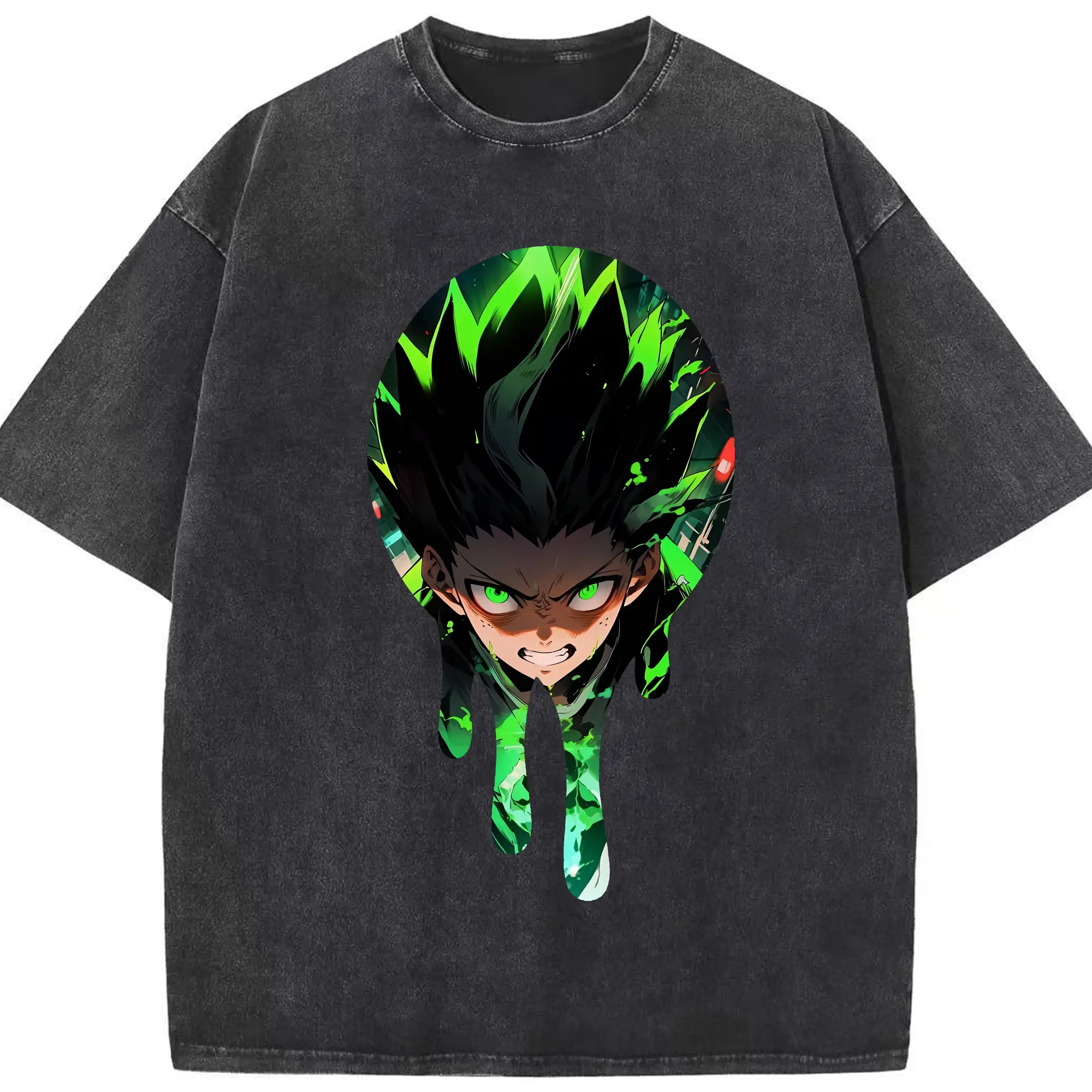 ハンター×ハンター グッズ ゴン＝フリークス - 綿100％ ヴィンテージ風 半袖Tシャツ ・ フロントプリント ・ 柔らか肌触り ・ 通気性 快適 ・ スポーツ カジュアル 外出用