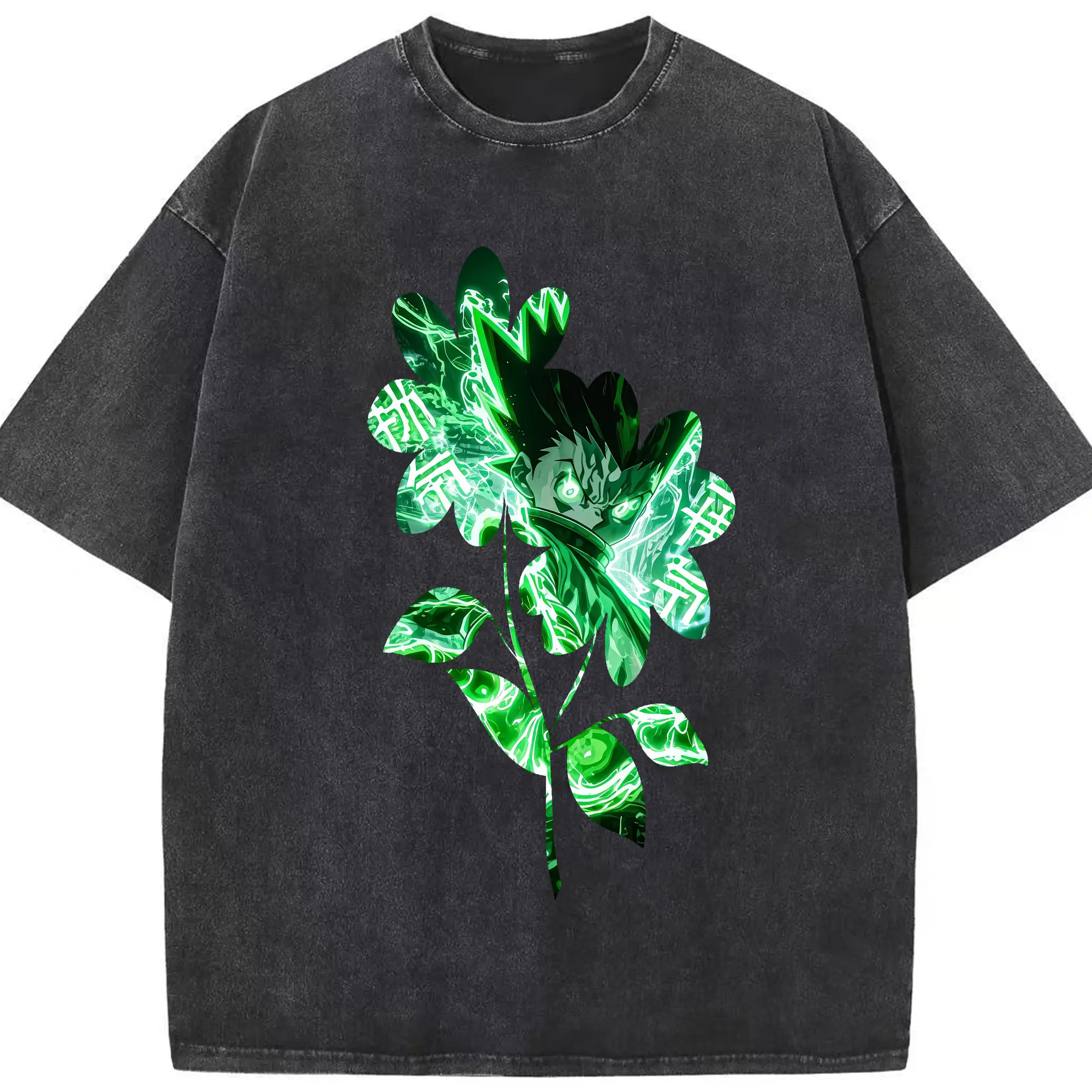 ハンター×ハンター グッズ ゴン＝フリークス - 綿100％ ヴィンテージ風 半袖Tシャツ ・ フロントプリント ・ 柔らか肌触り ・ 通気性 快適 ・ スポーツ カジュアル 外出用