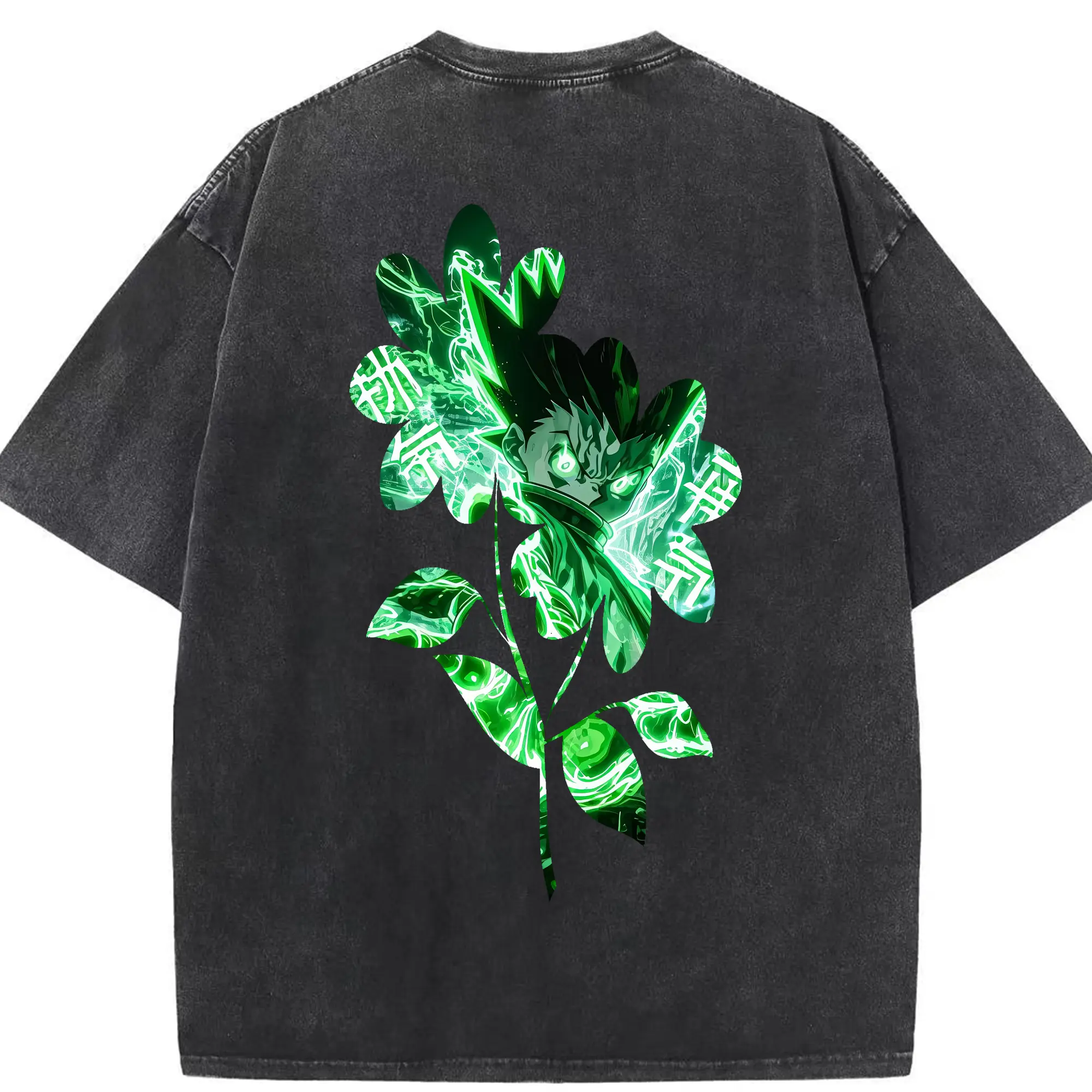 ハンター×ハンター グッズ ゴン＝フリークス - 綿100％ ヴィンテージ風 半袖Tシャツ ・ 背面プリント ・ 柔らか肌触り ・ 通気性 快適 ・ スポーツ カジュアル 外出用