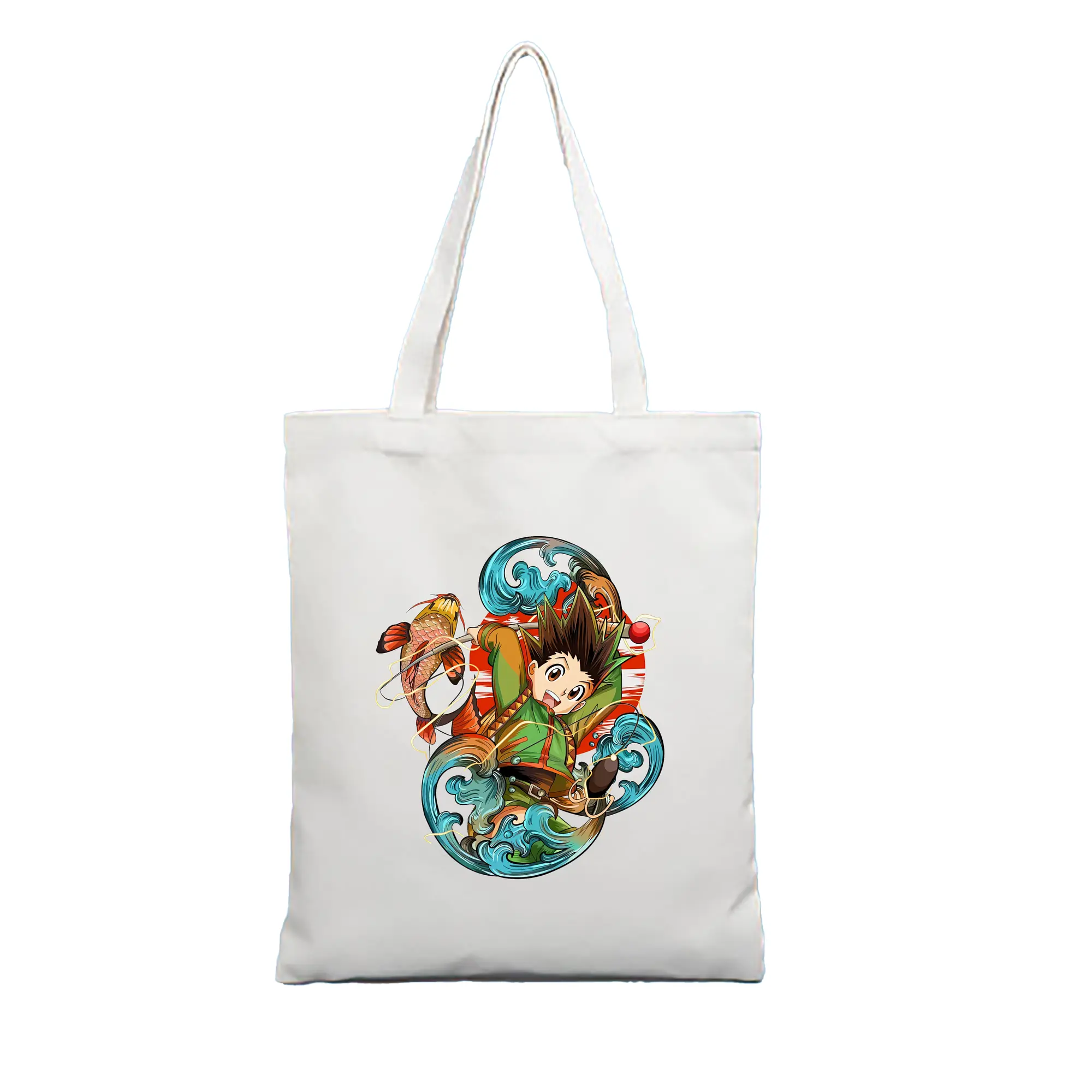 ハンター×ハンター グッズ ゴン＝フリークス - 縦型キャンバス手提げバッグ（トートバッグ） ・ キャンバス素材 ・ ショッピング用 ・ 軽量 丈夫 お手入れ簡単