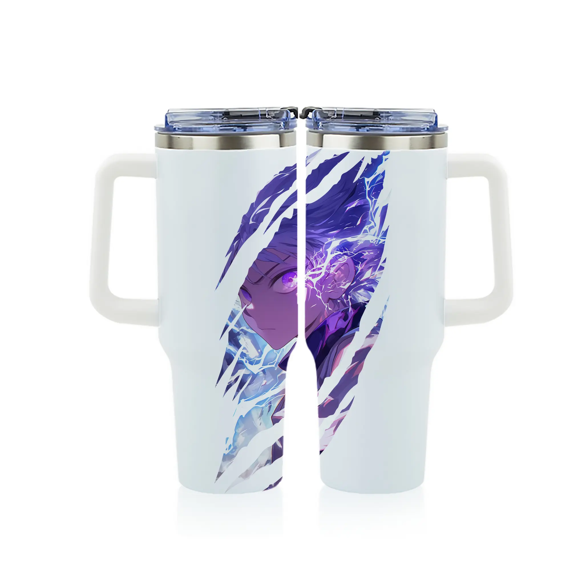 ハンター×ハンター グッズ キルア＝ゾルディック - 1200mL フルプリント車用タンブラー ・ 304ステンレス 内側 ・ 201ステンレス 外側 ・ 保温 保冷 ・ 通勤 ドライブ アウトドア用