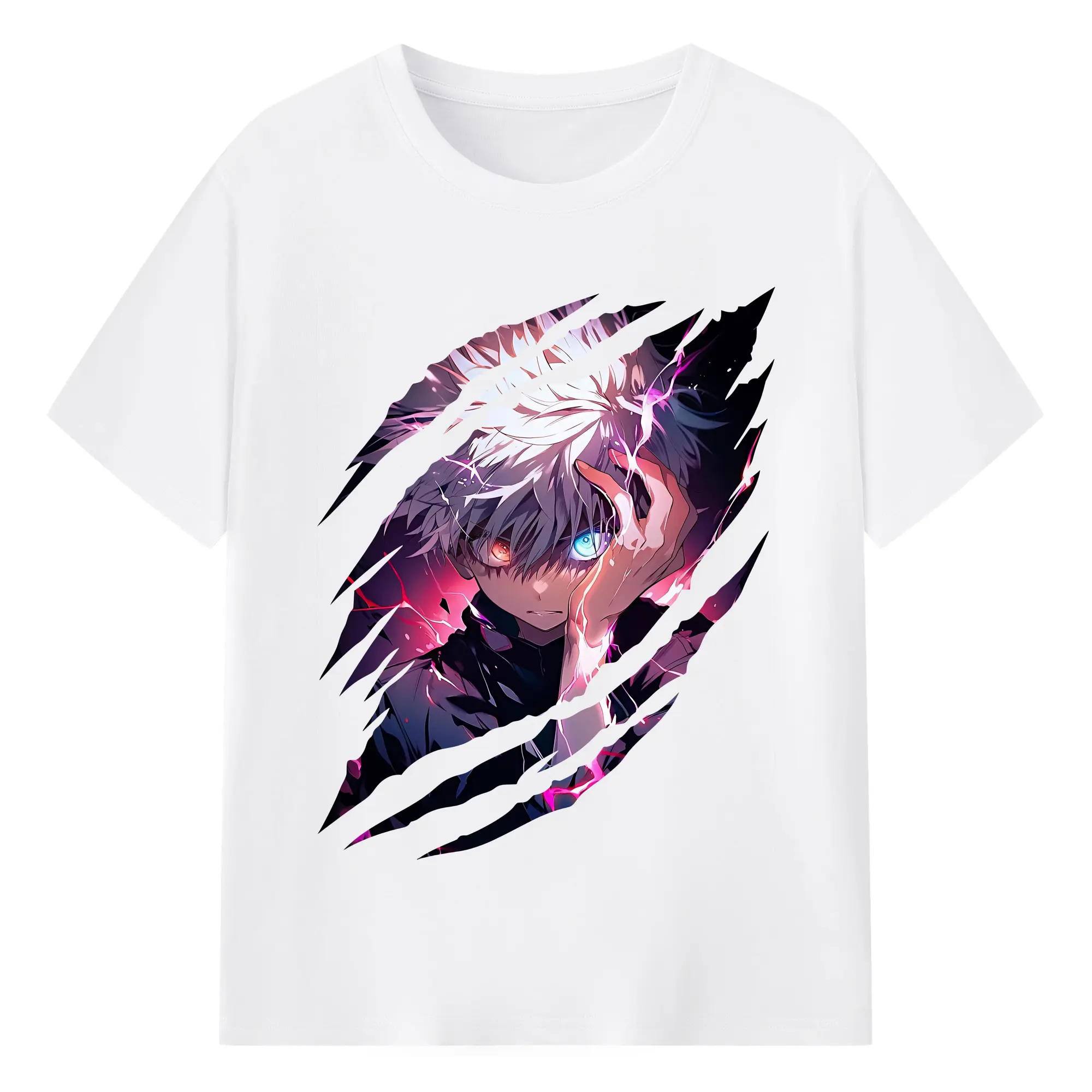 ハンター×ハンター グッズ キルア＝ゾルディック - 綿100％ 半袖Tシャツ ・ フロントプリント ・ 快適 通気性 ・ 日常使い 散歩 スポーツ用