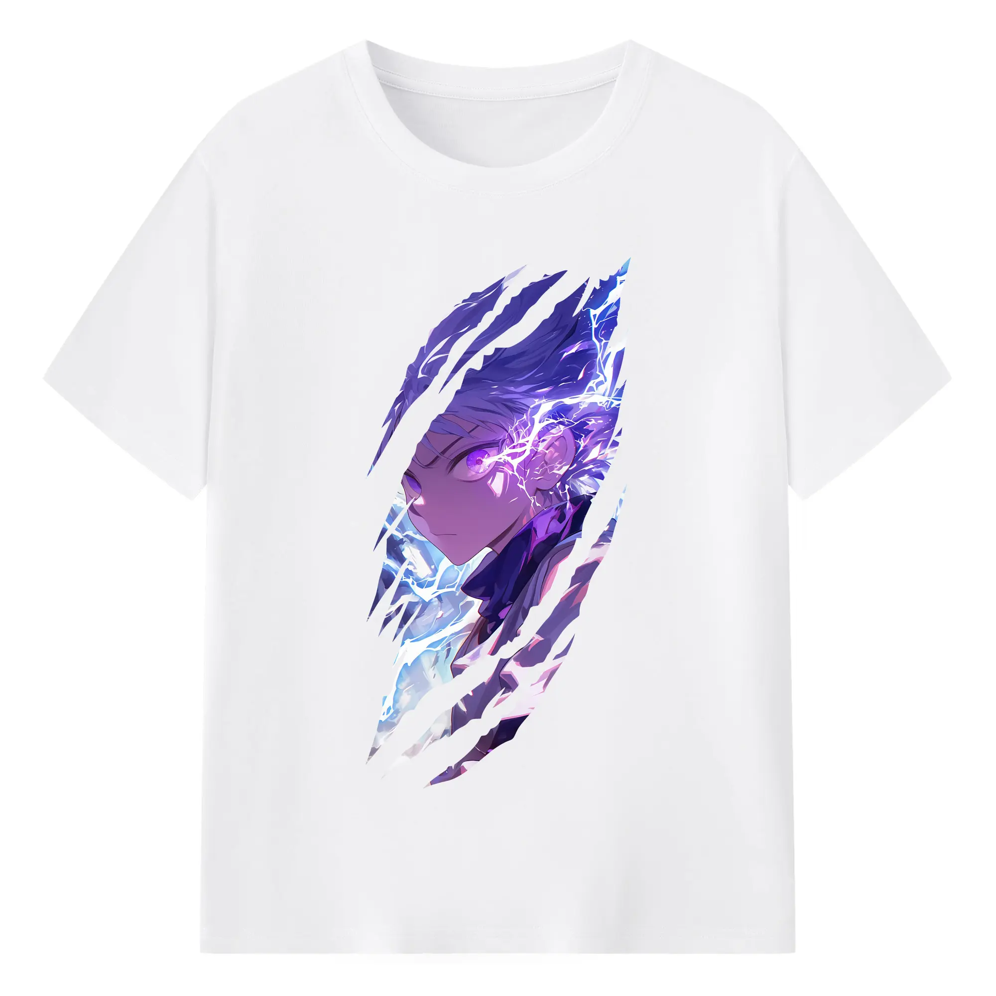 ハンター×ハンター グッズ キルア＝ゾルディック - 綿100％ 半袖Tシャツ ・ フロントプリント ・ 快適 通気性 ・ 日常使い 散歩 スポーツ用