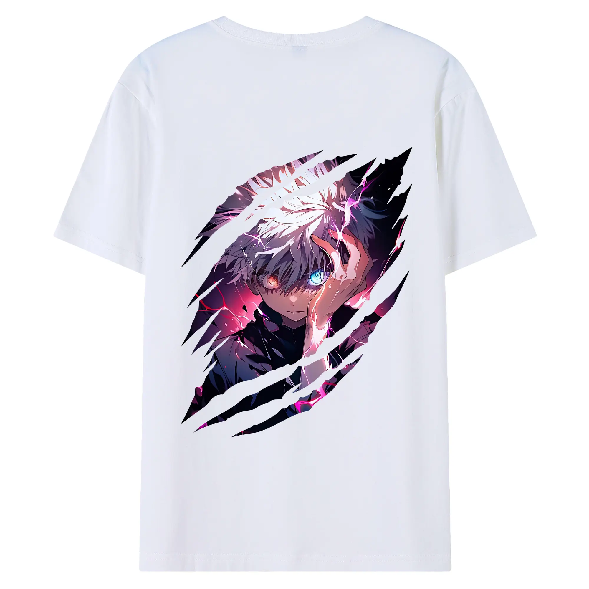 ハンター×ハンター グッズ キルア＝ゾルディック - 綿100％ 半袖Tシャツ ・ バックプリント ・ 快適 通気性 ・ 日常使い 散歩 スポーツ用