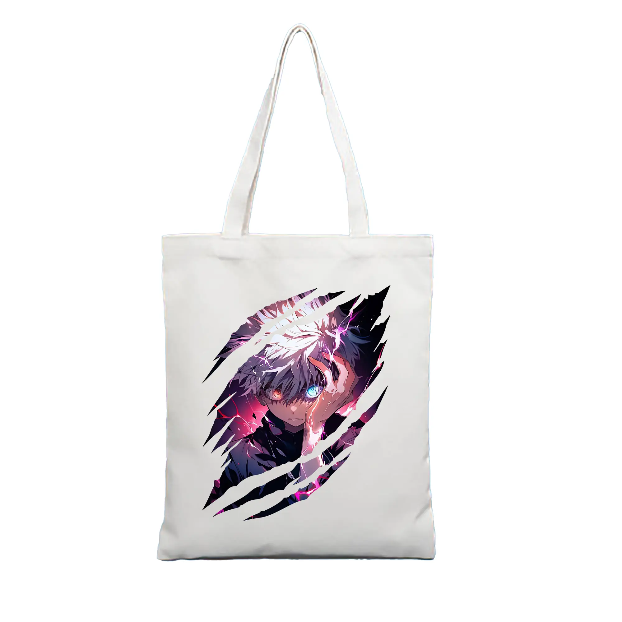 ハンター×ハンター グッズ キルア＝ゾルディック - 縦型キャンバス手提げバッグ（トートバッグ） ・ キャンバス素材 ・ ショッピング用 ・ 軽量 丈夫 お手入れ簡単