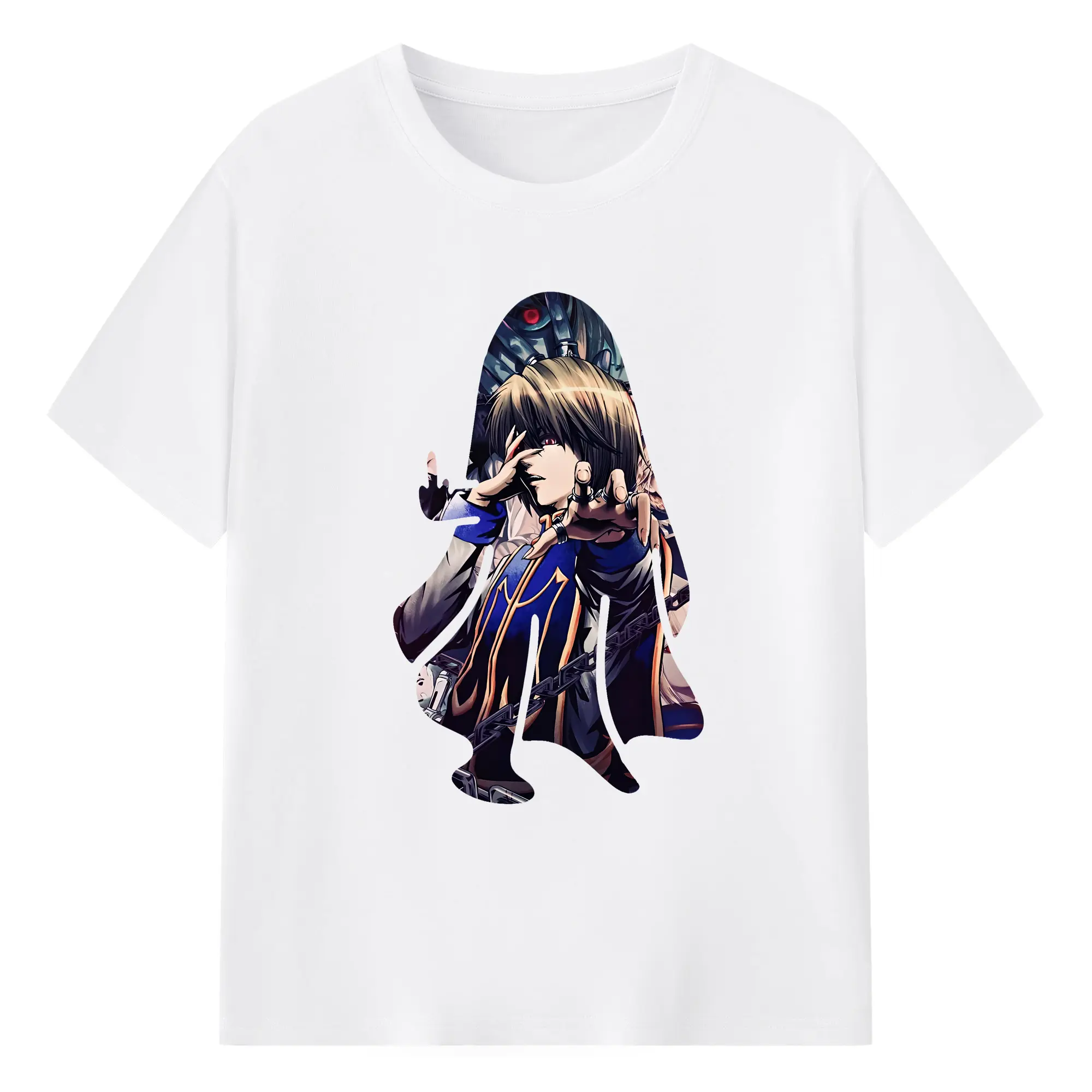 ハンター×ハンター グッズ クラピカ - 綿100％ 半袖Tシャツ ・ フロントプリント ・ 快適 通気性 ・ 日常使い 散歩 スポーツ用