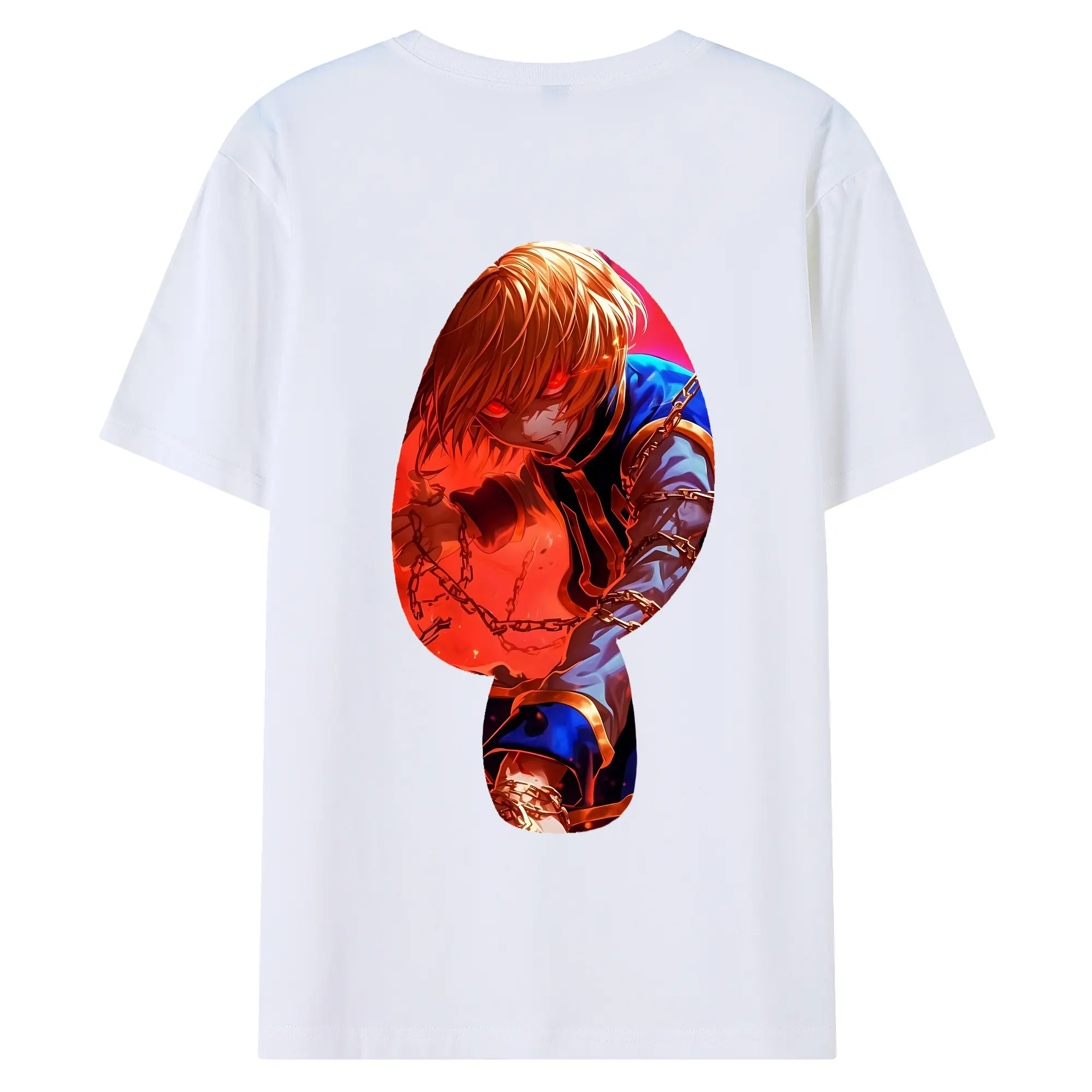 ハンター×ハンター グッズ クラピカ - 綿100％ 半袖Tシャツ ・ バックプリント ・ 快適 通気性 ・ 日常使い 散歩 スポーツ用