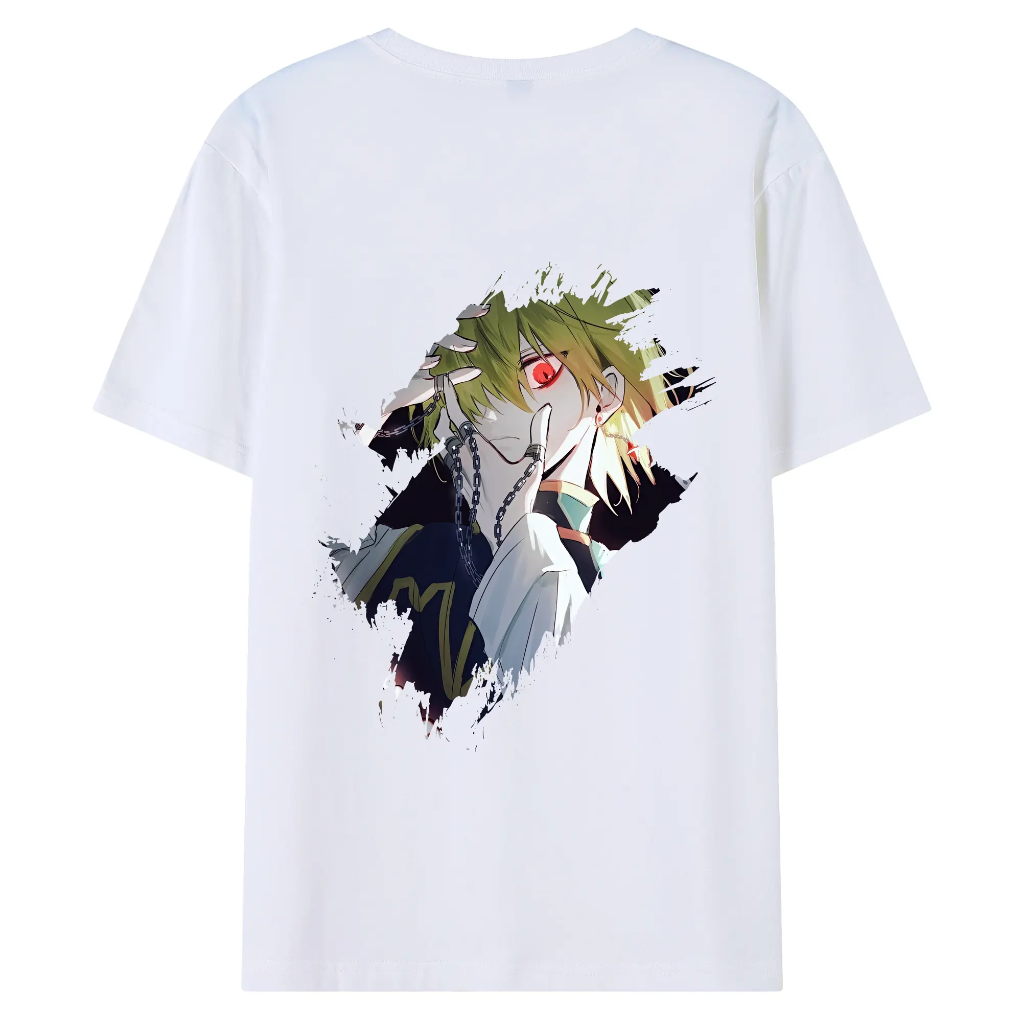 ハンター×ハンター グッズ クラピカ - 綿100％ 半袖Tシャツ ・ バックプリント ・ 快適 通気性 ・ 日常使い 散歩 スポーツ用