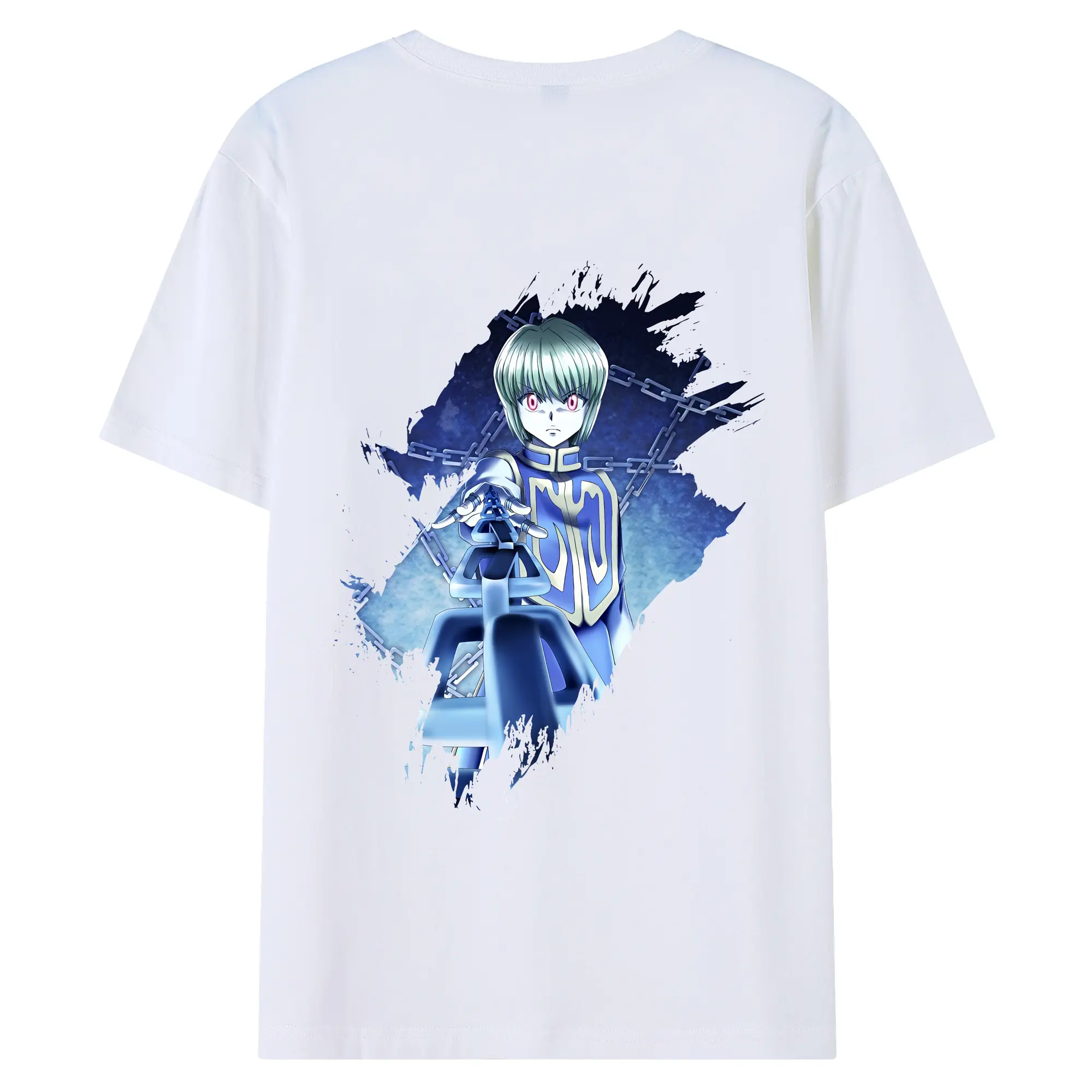 ハンター×ハンター グッズ クラピカ - 綿100％ 半袖Tシャツ ・ バックプリント ・ 快適 通気性 ・ 日常使い 散歩 スポーツ用