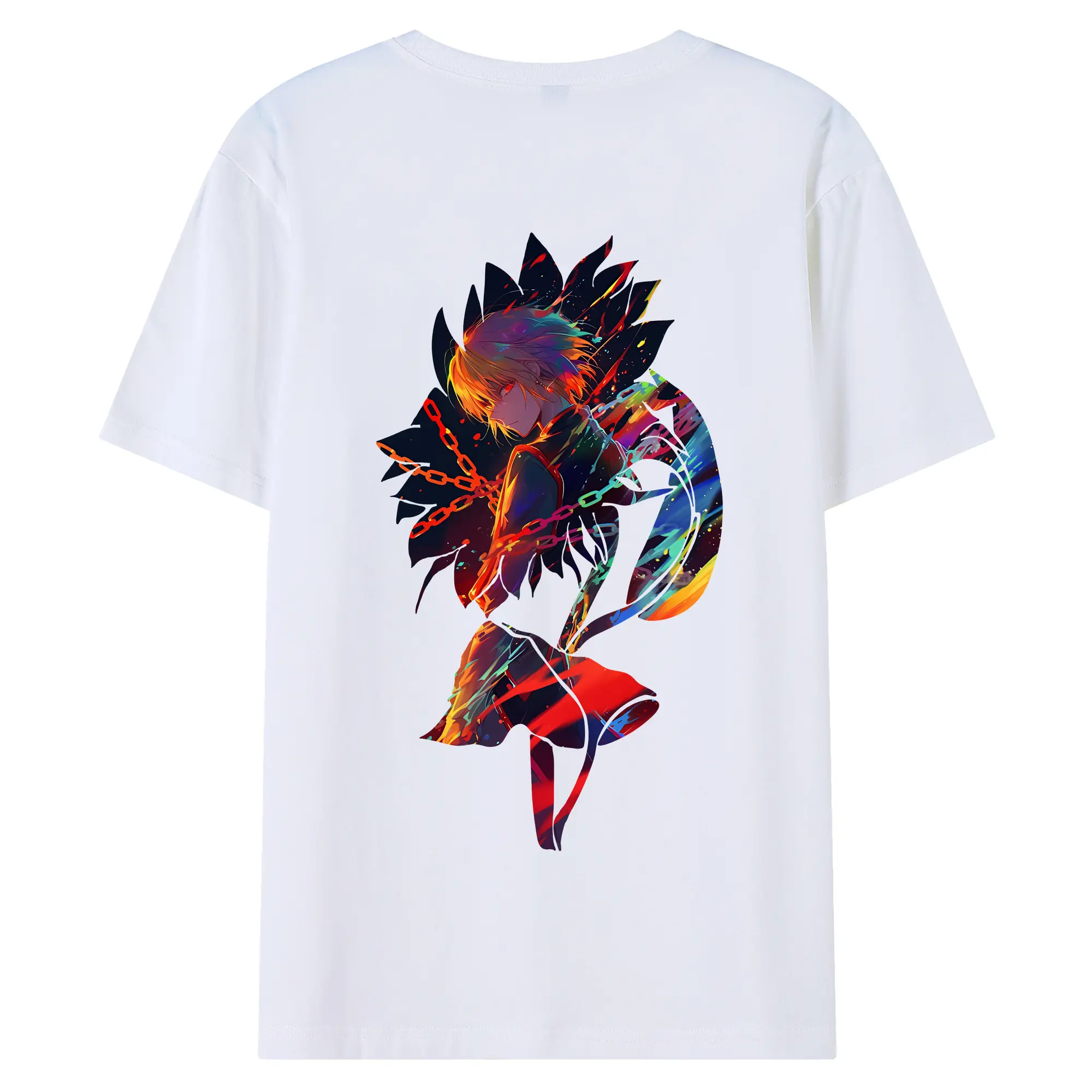 ハンター×ハンター グッズ クラピカ - 綿100％ 半袖Tシャツ ・ バックプリント ・ 快適 通気性 ・ 日常使い 散歩 スポーツ用