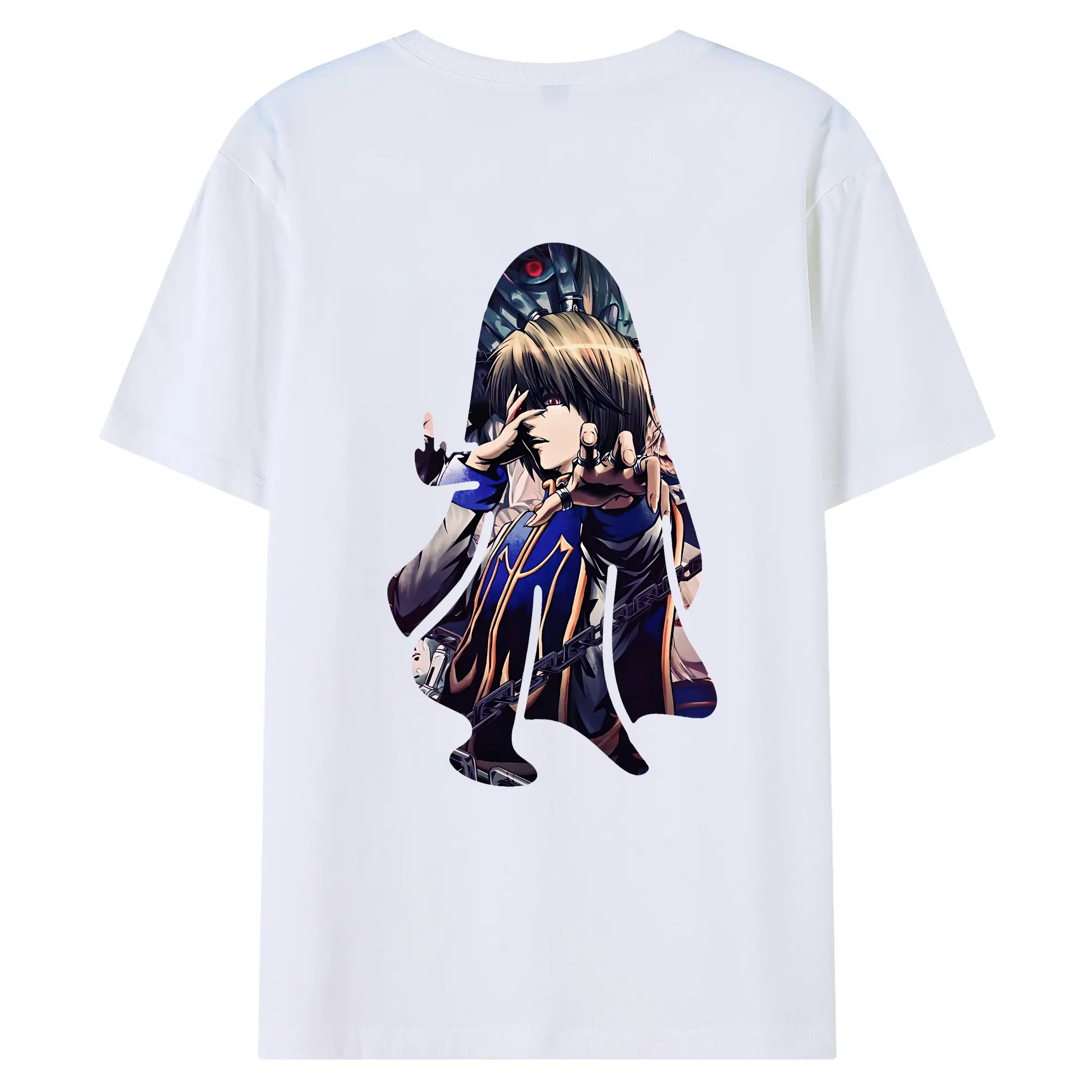 ハンター×ハンター グッズ クラピカ - 綿100％ 半袖Tシャツ ・ バックプリント ・ 快適 通気性 ・ 日常使い 散歩 スポーツ用