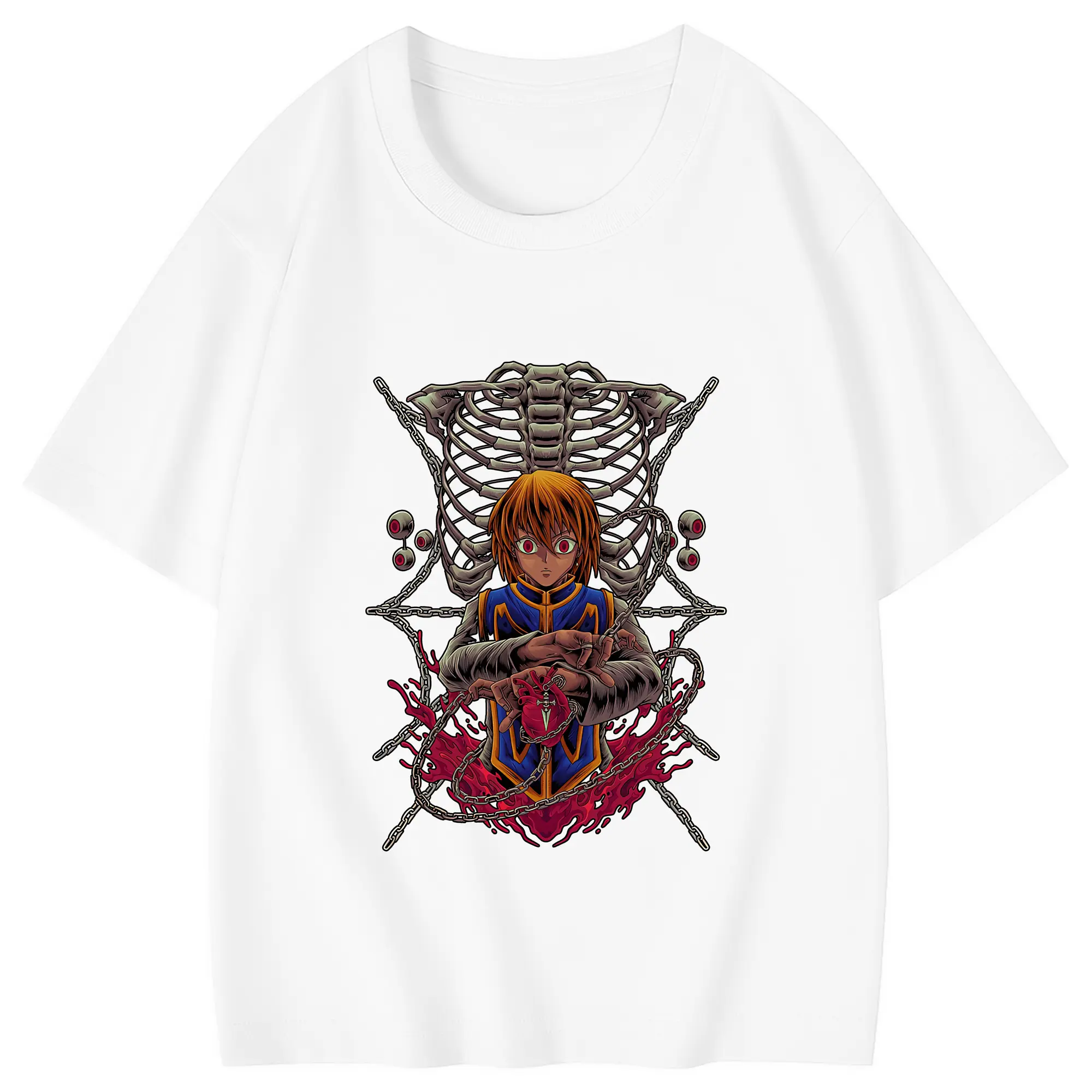 ハンター×ハンター グッズ クラピカ - 綿100％ キッズTシャツ ・ フロントプリント ・ 快適 通気性 ・ スポーツ カジュアル 散歩用