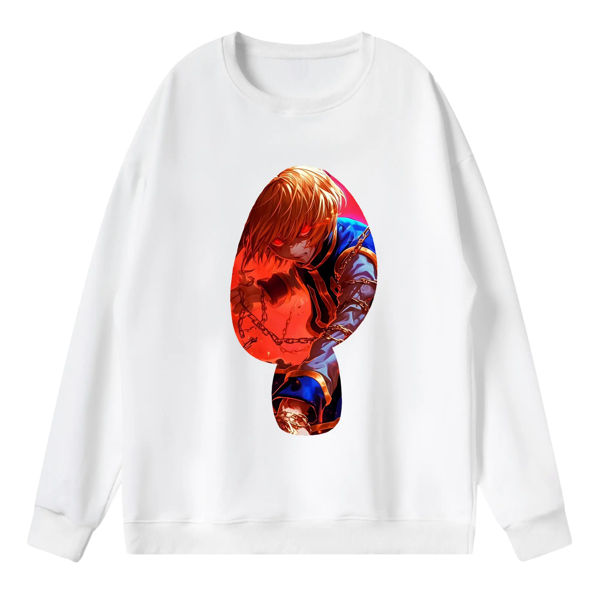 ハンター×ハンター グッズ クラピカ - 薄手 クルーネック スウェット 裏毛260g · ポリエステル 春秋向け カジュアル 男女兼用 · トレーナー デイリー スポーツ 散歩に最適