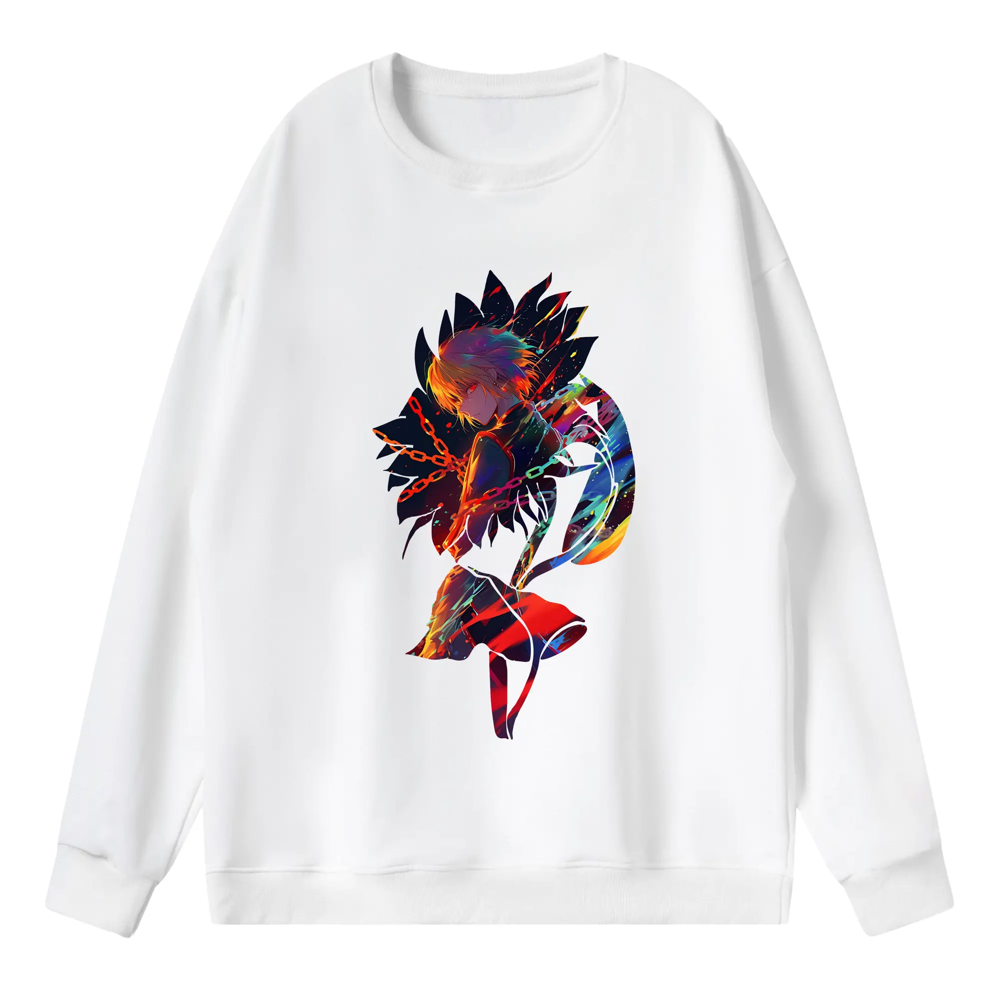 ハンター×ハンター グッズ クラピカ - 薄手 クルーネック スウェット 裏毛260g · ポリエステル 春秋向け カジュアル 男女兼用 · トレーナー デイリー スポーツ 散歩に最適