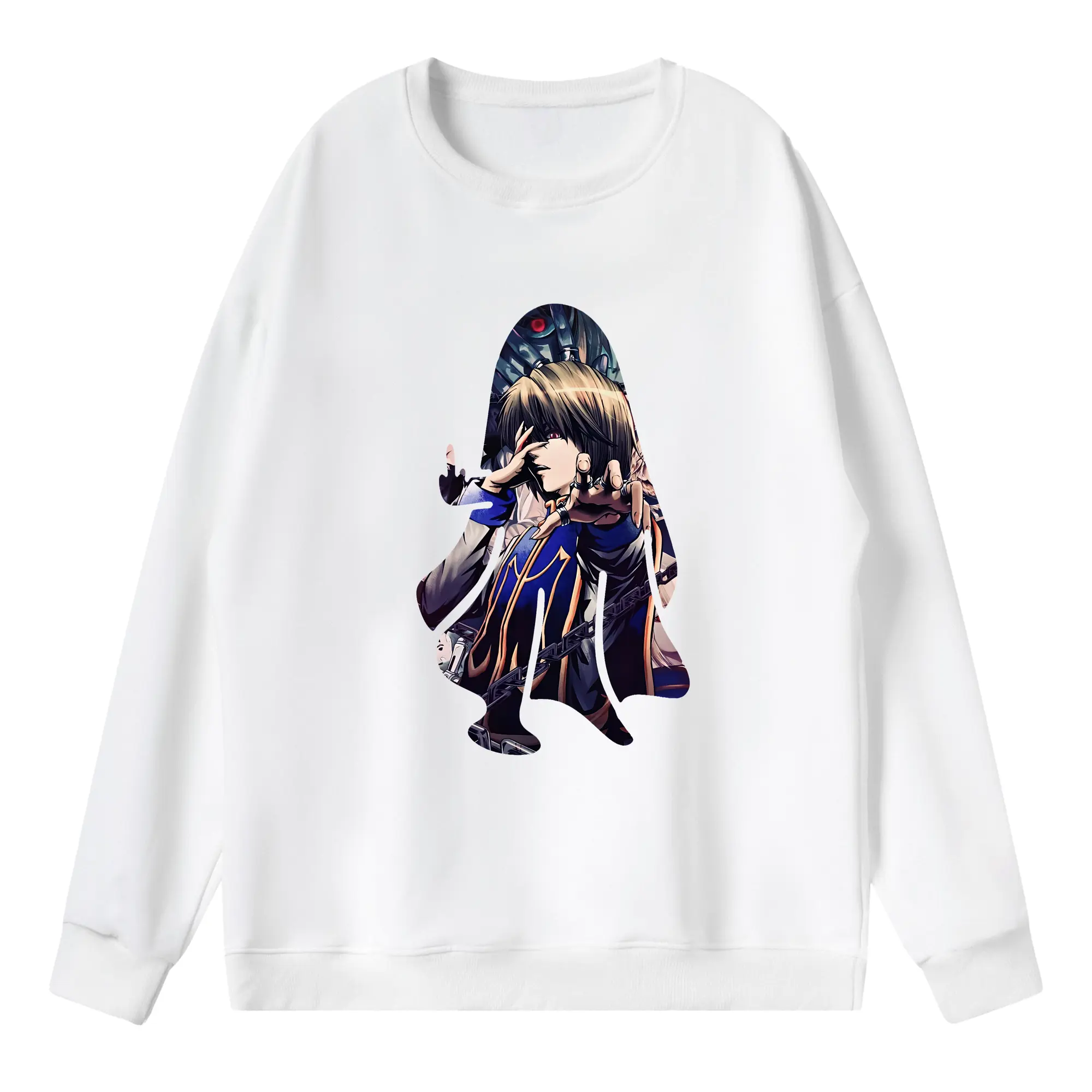 ハンター×ハンター グッズ クラピカ - 薄手 クルーネック スウェット 裏毛260g · ポリエステル 春秋向け カジュアル 男女兼用 · トレーナー デイリー スポーツ 散歩に最適