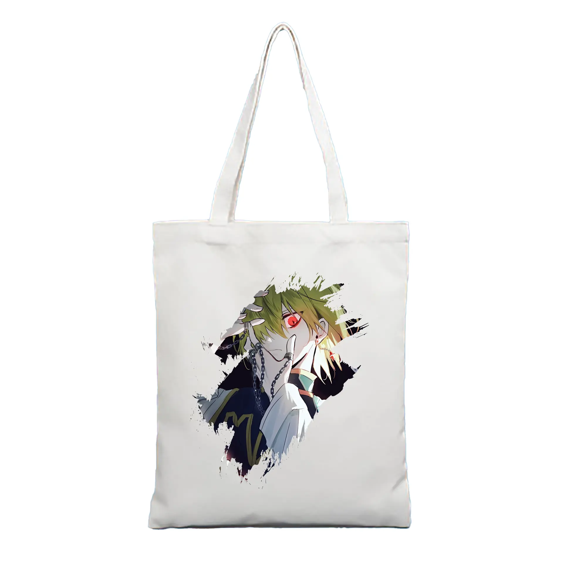 ハンター×ハンター グッズ クラピカ - 縦型キャンバス手提げバッグ（トートバッグ） ・ キャンバス素材 ・ ショッピング用 ・ 軽量 丈夫 お手入れ簡単