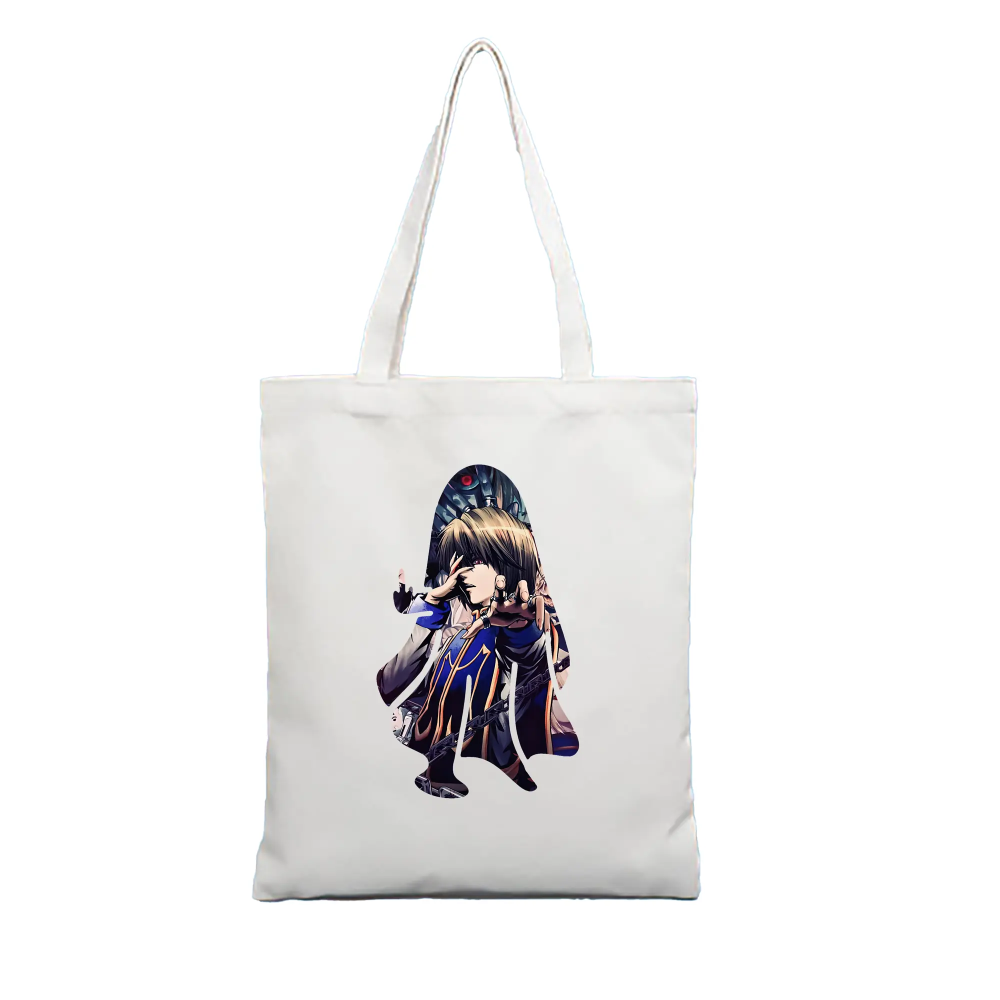 ハンター×ハンター グッズ クラピカ - 縦型キャンバス手提げバッグ（トートバッグ） ・ キャンバス素材 ・ ショッピング用 ・ 軽量 丈夫 お手入れ簡単