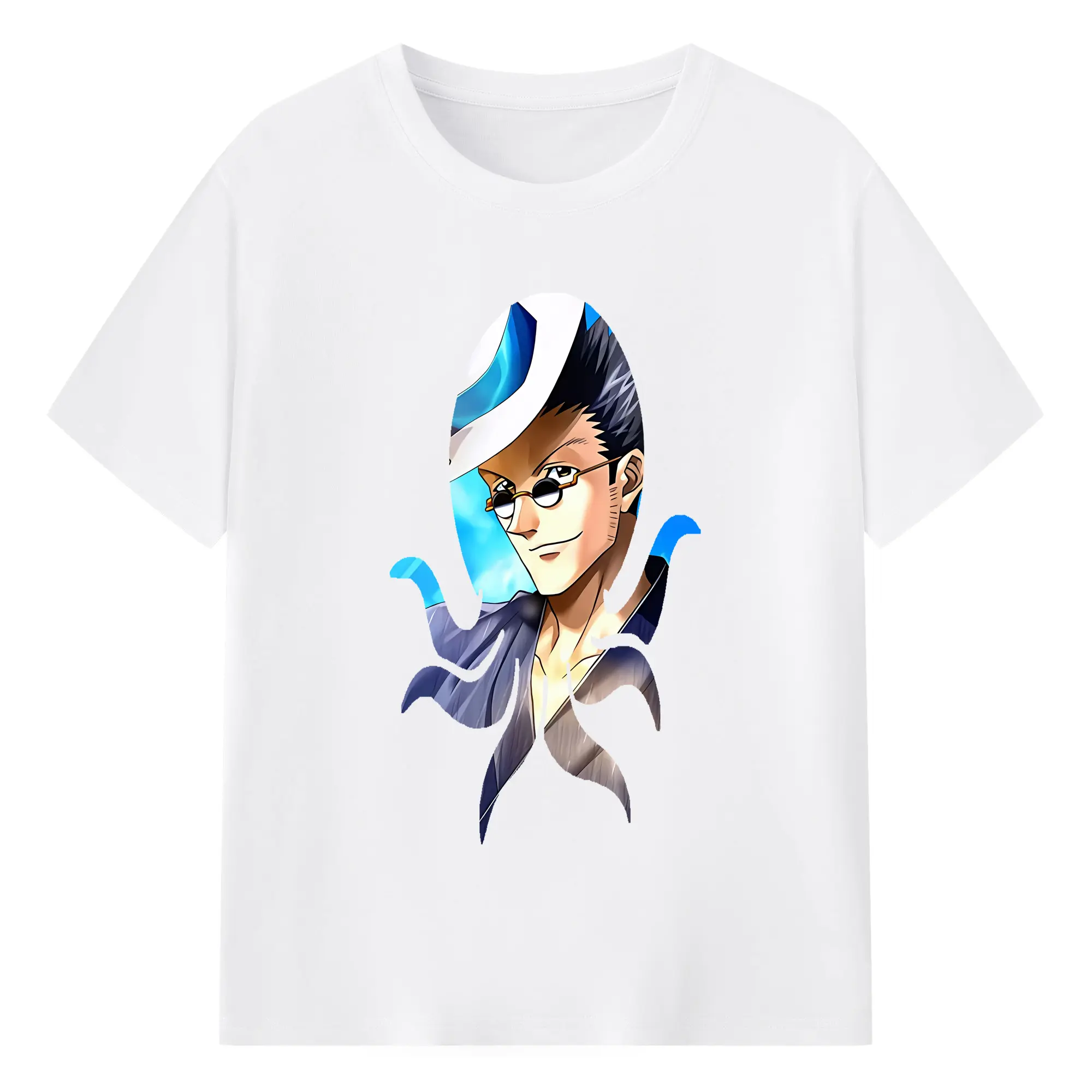 ハンター×ハンター グッズ レオリオ＝パラディナイト - 綿100％ 半袖Tシャツ ・ フロントプリント ・ 快適 通気性 ・ 日常使い 散歩 スポーツ用