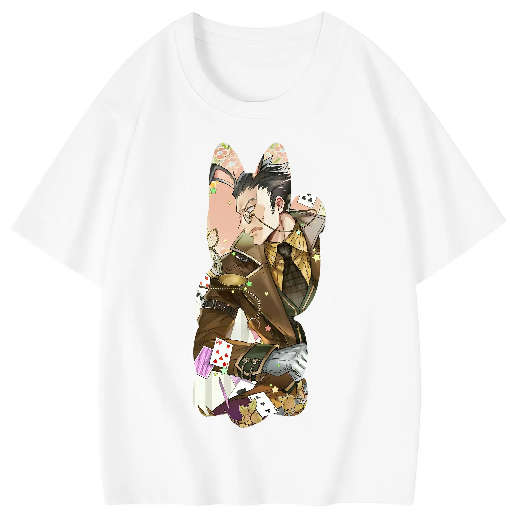 ハンター×ハンター グッズ レオリオ＝パラディナイト - 綿100％ キッズTシャツ ・ フロントプリント ・ 快適 通気性 ・ スポーツ カジュアル 散歩用