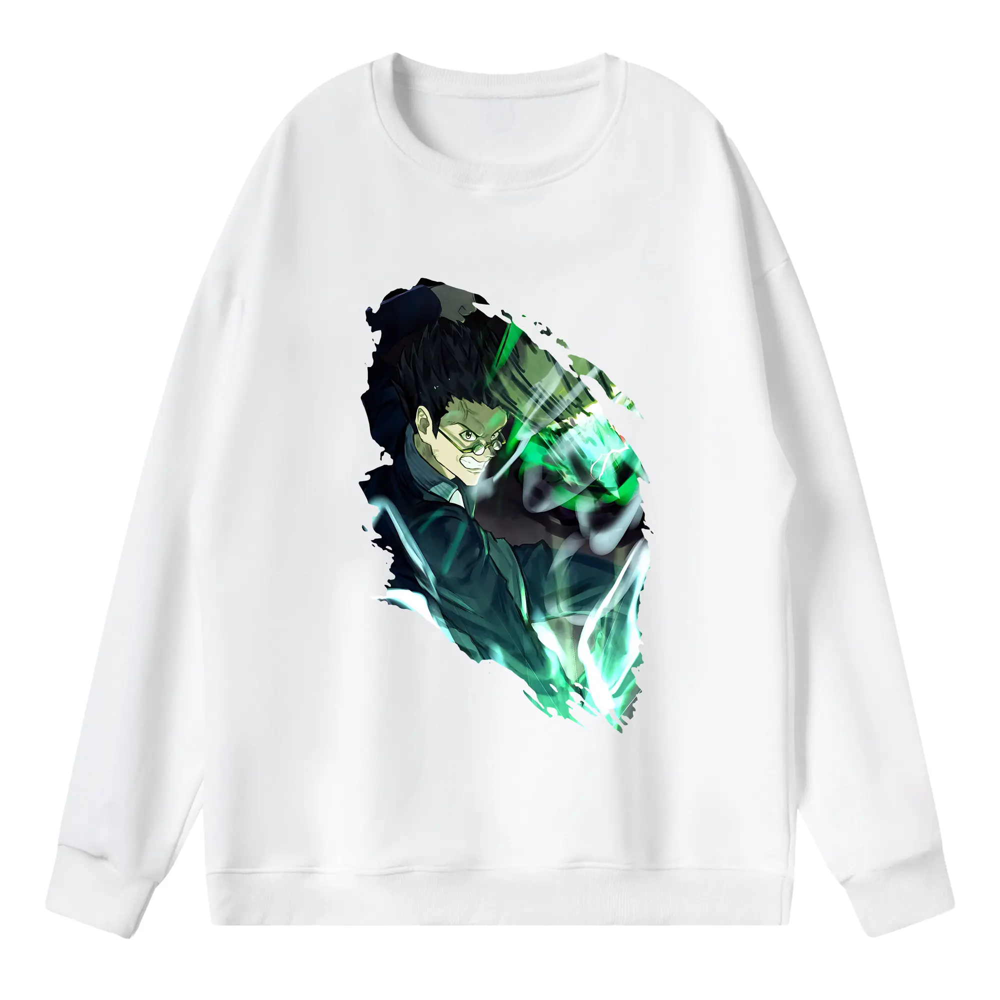 ハンター×ハンター グッズ レオリオ＝パラディナイト - 薄手 クルーネック スウェット 裏毛260g · ポリエステル 春秋向け カジュアル 男女兼用 · トレーナー デイリー スポーツ 散歩に最適