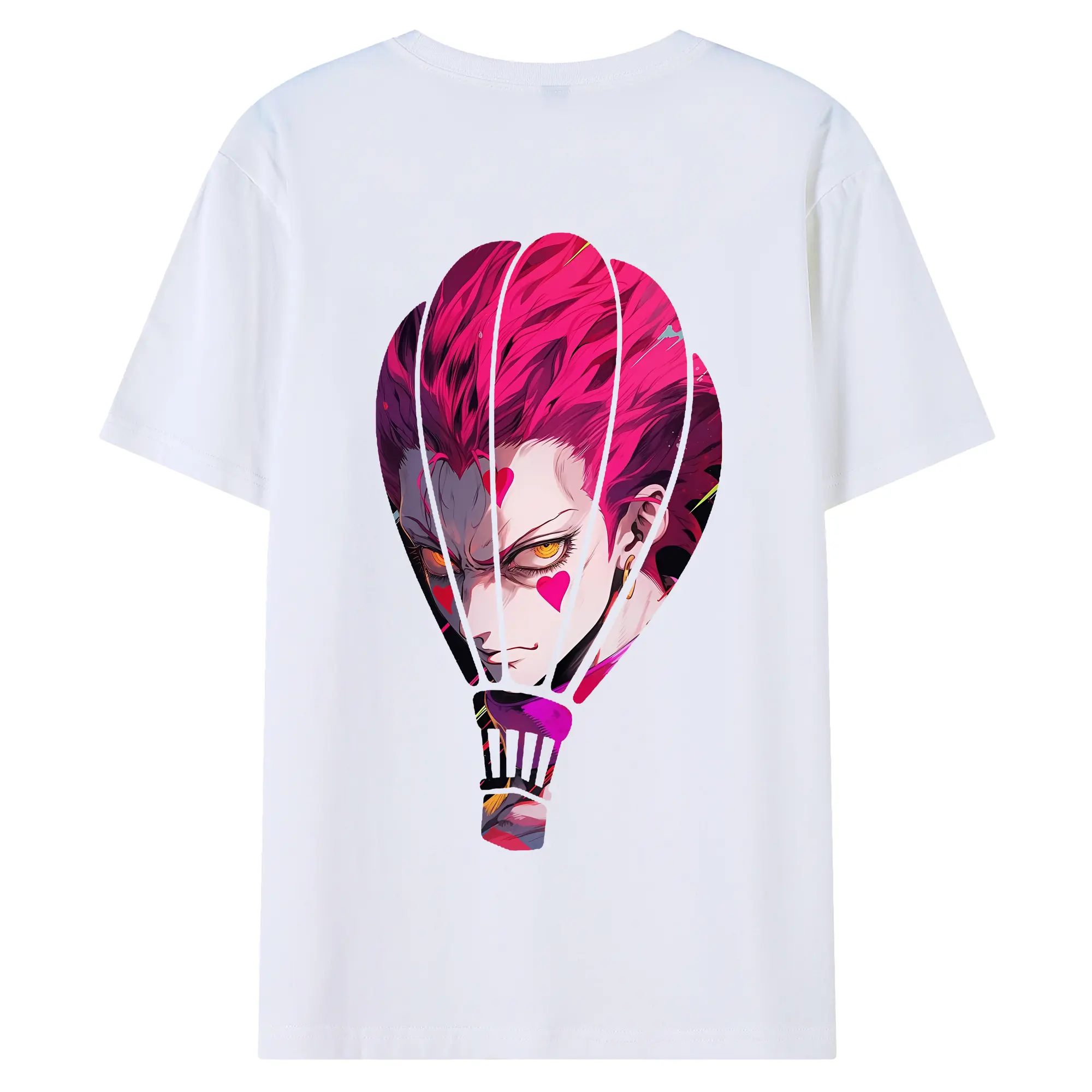 ハンター×ハンター グッズ ヒソカ＝モロウ - 綿100％ 半袖Tシャツ ・ バックプリント ・ 快適 通気性 ・ 日常使い 散歩 スポーツ用