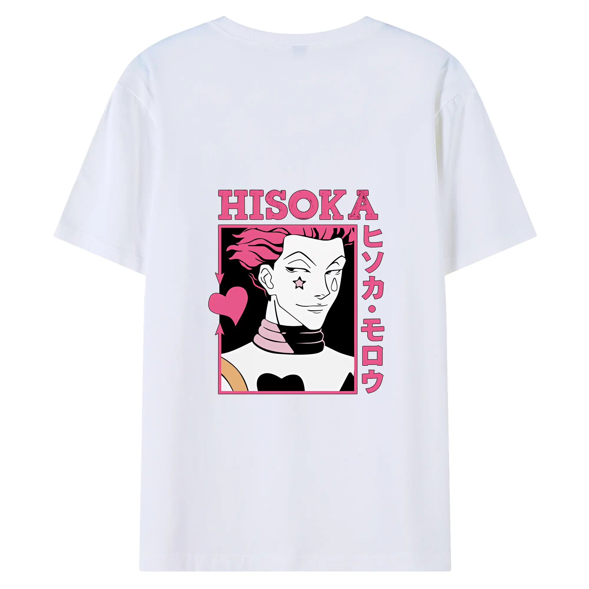 ハンター×ハンター グッズ ヒソカ＝モロウ - 綿100％ 半袖Tシャツ ・ バックプリント ・ 快適 通気性 ・ 日常使い 散歩 スポーツ用