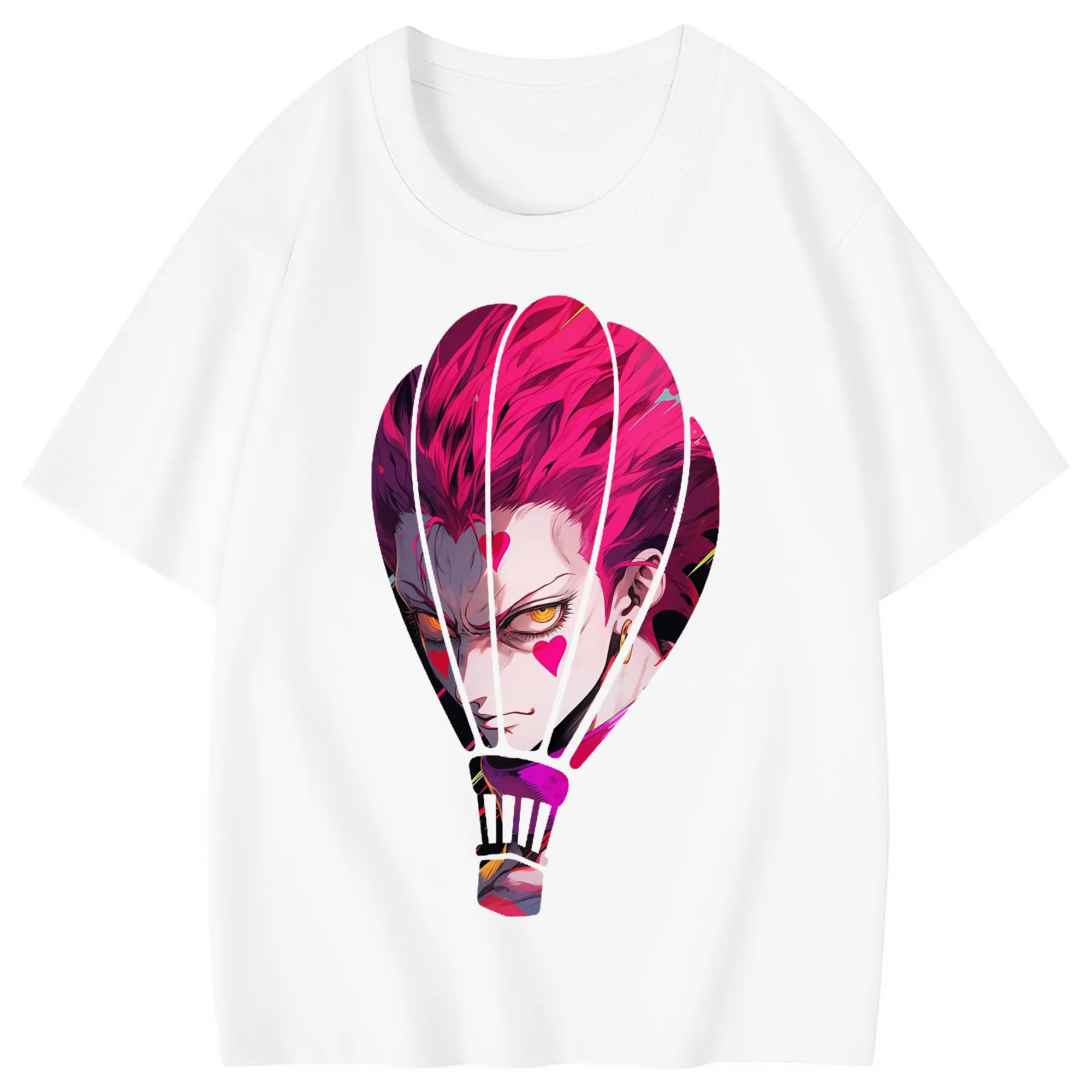 ハンター×ハンター グッズ ヒソカ＝モロウ - 綿100％ キッズTシャツ ・ フロントプリント ・ 快適 通気性 ・ スポーツ カジュアル 散歩用