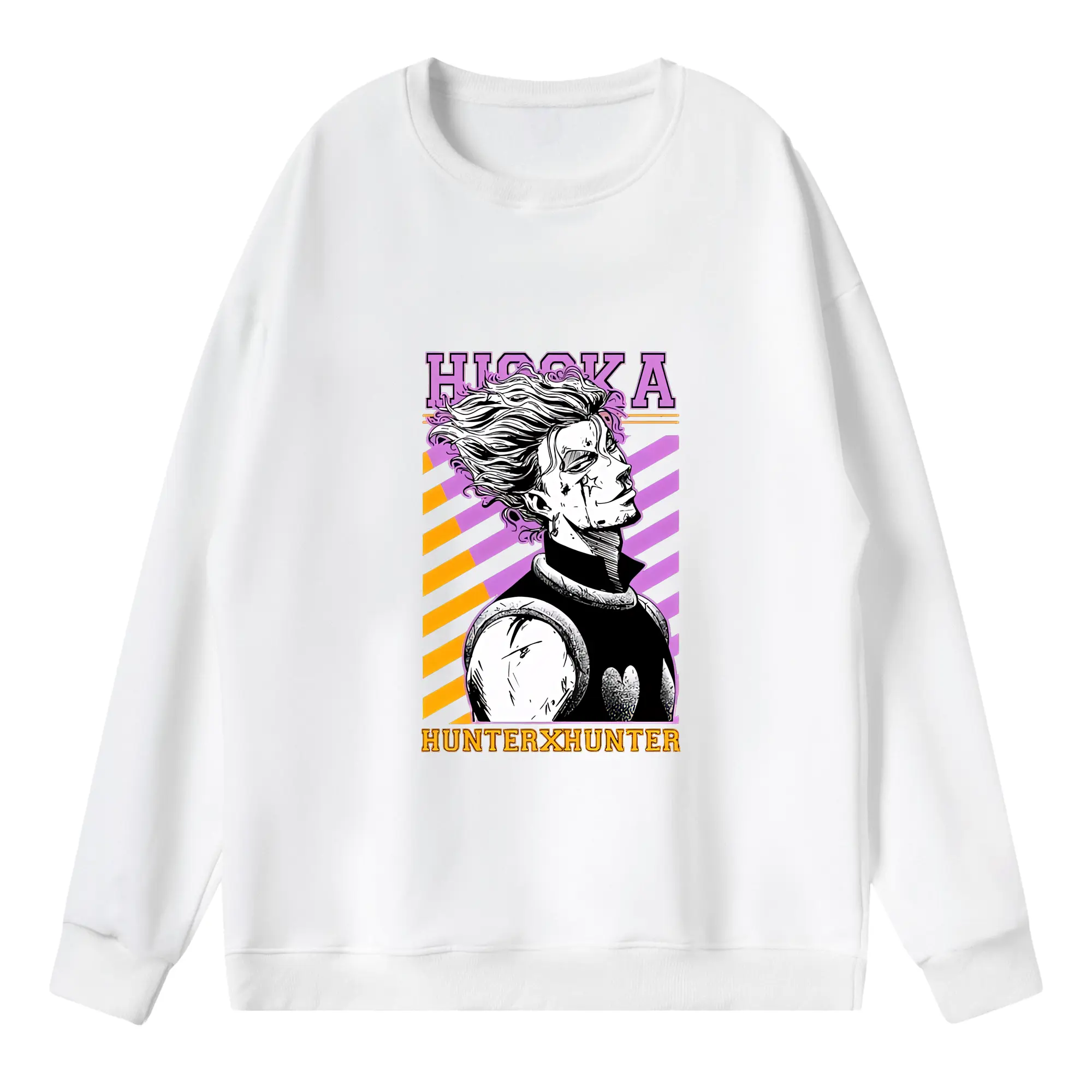 ハンター×ハンター グッズ ヒソカ＝モロウ - 薄手 クルーネック スウェット 裏毛260g · ポリエステル 春秋向け カジュアル 男女兼用 · トレーナー デイリー スポーツ 散歩に最適
